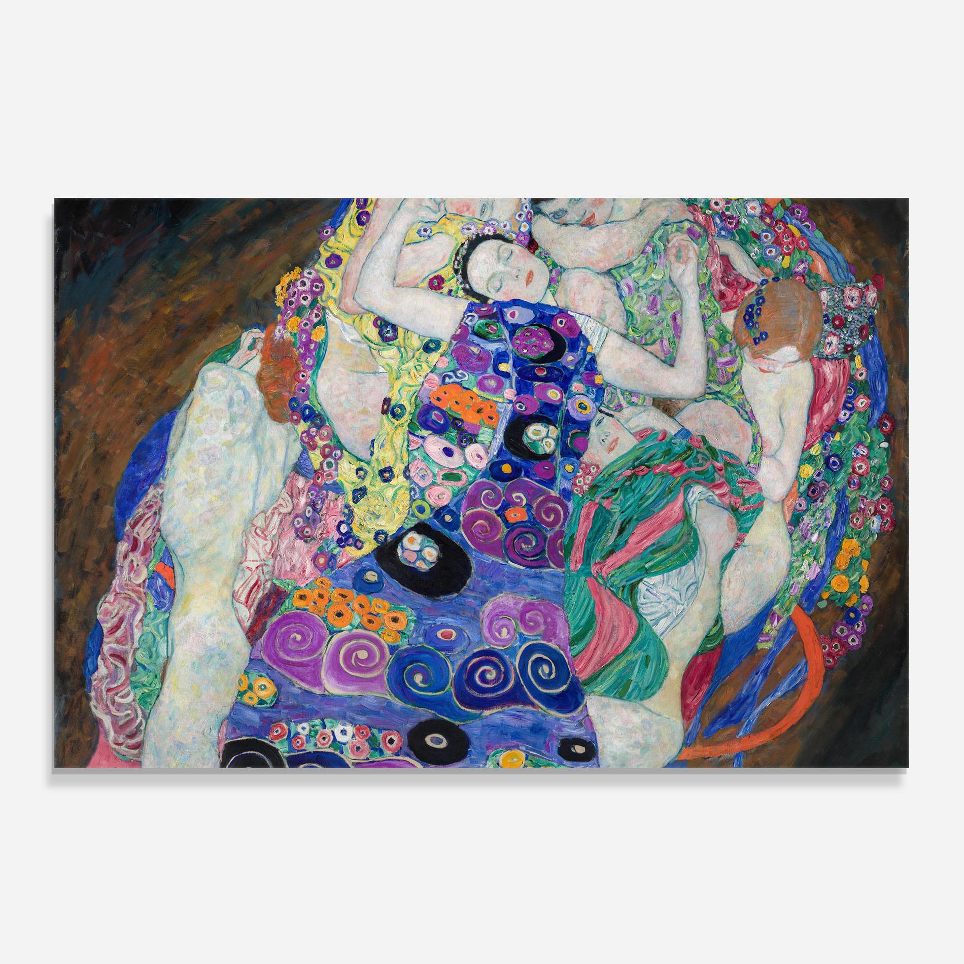 Panou Sticla Bucatarie Klimt Die Jungfrau mockup 0