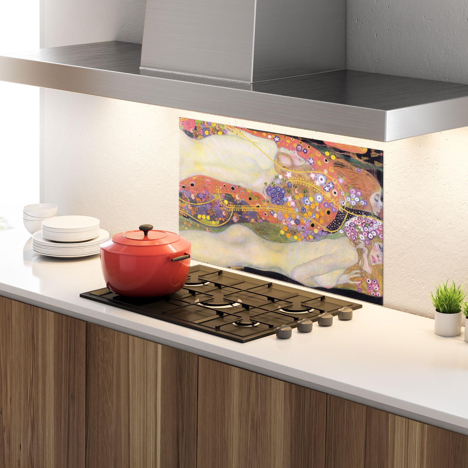 Panou Sticla Bucatarie Water Serpents Ii mockup 4