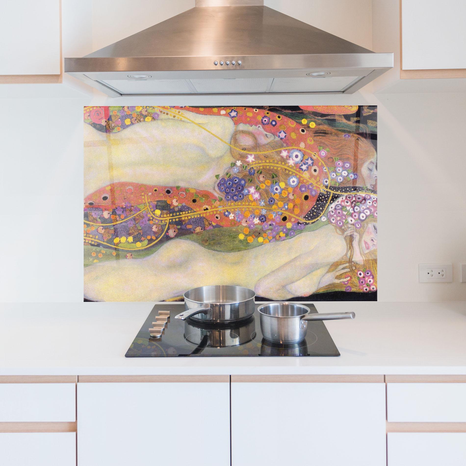 Panou Sticla Bucatarie Water Serpents Ii mockup 5