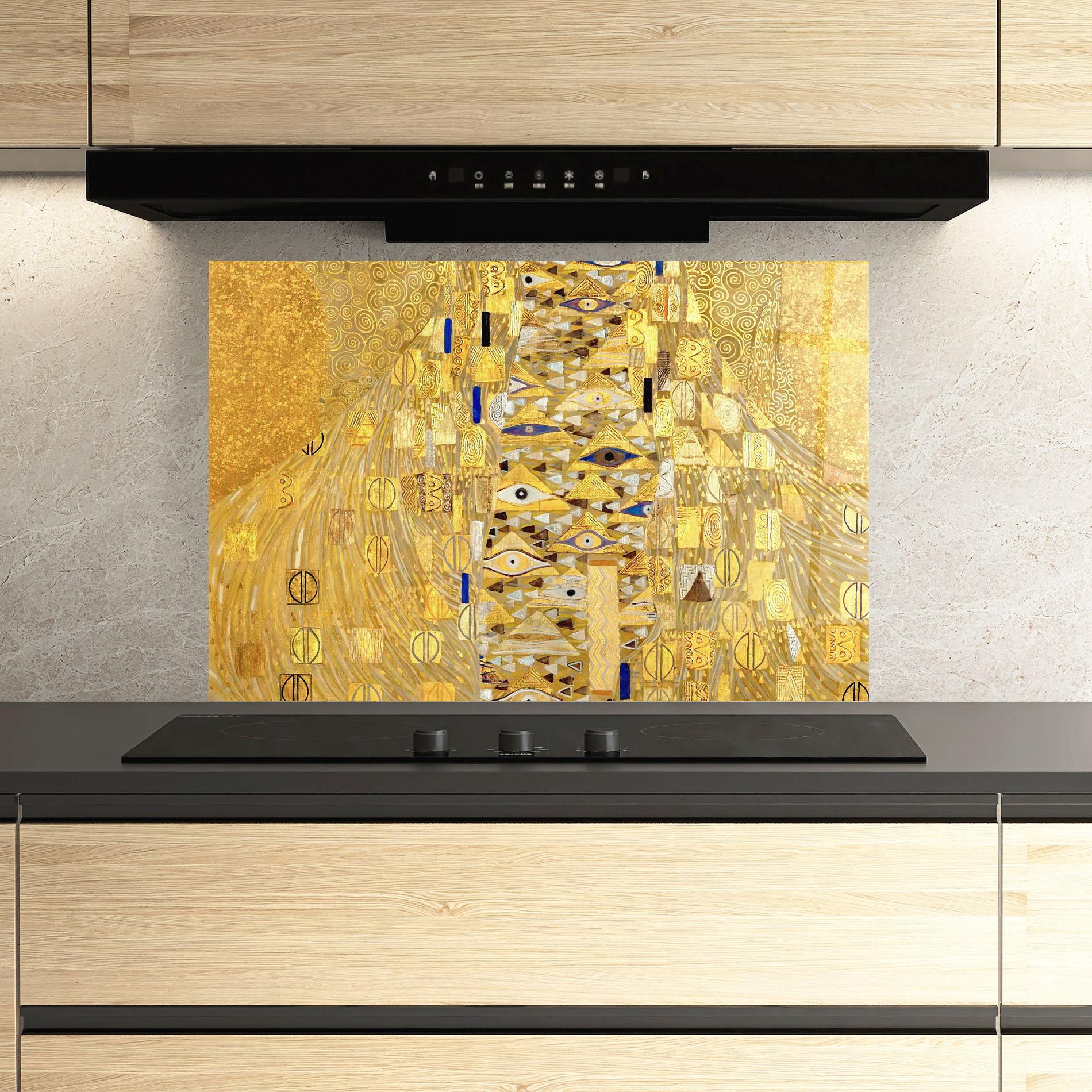 Panou Sticla Bucatarie Adele Bloch Bauer mockup 3