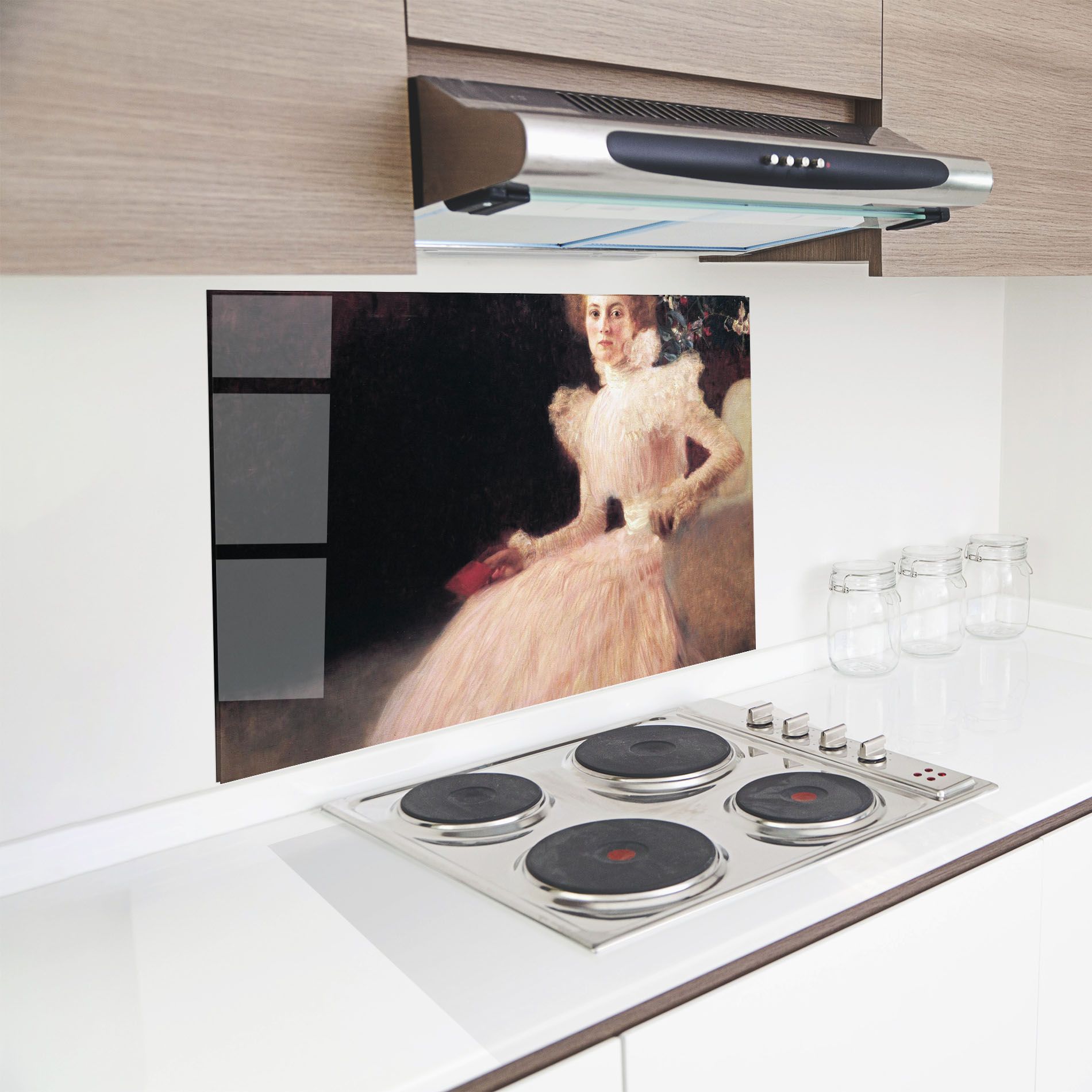 Gustav Klimt Pink Dress mockup 8