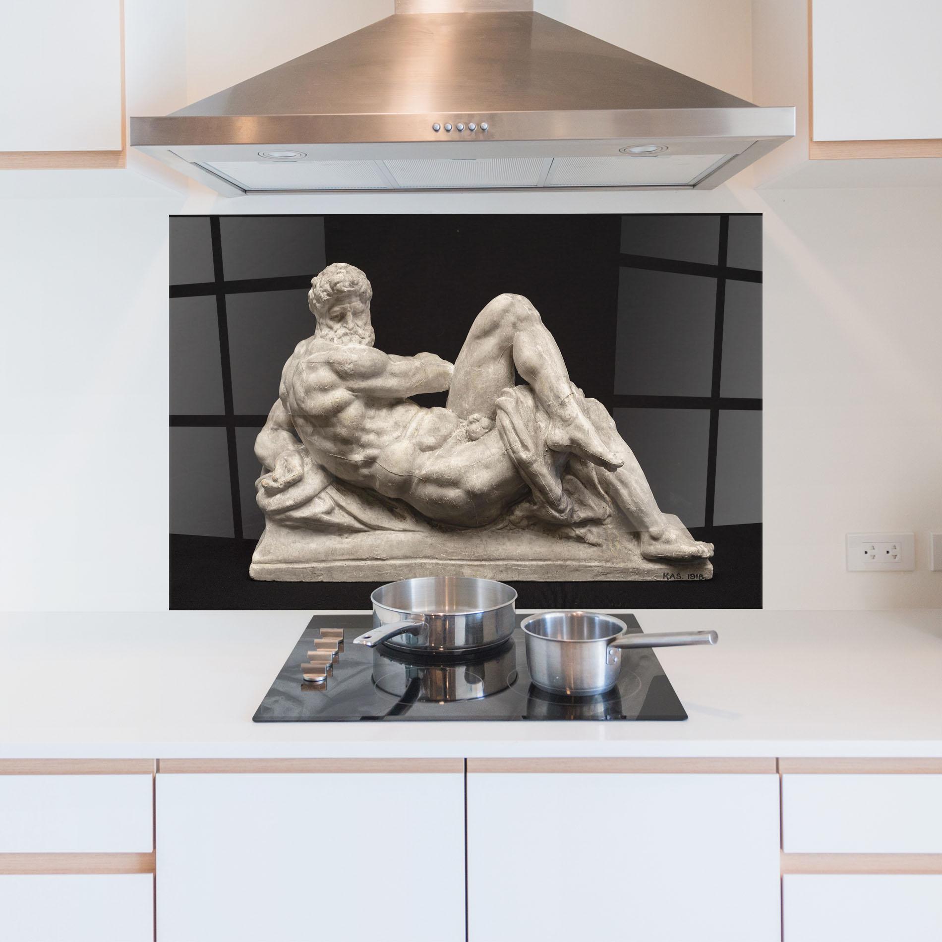 Panou Sticla Bucatarie Michelangelo S Day mockup 5