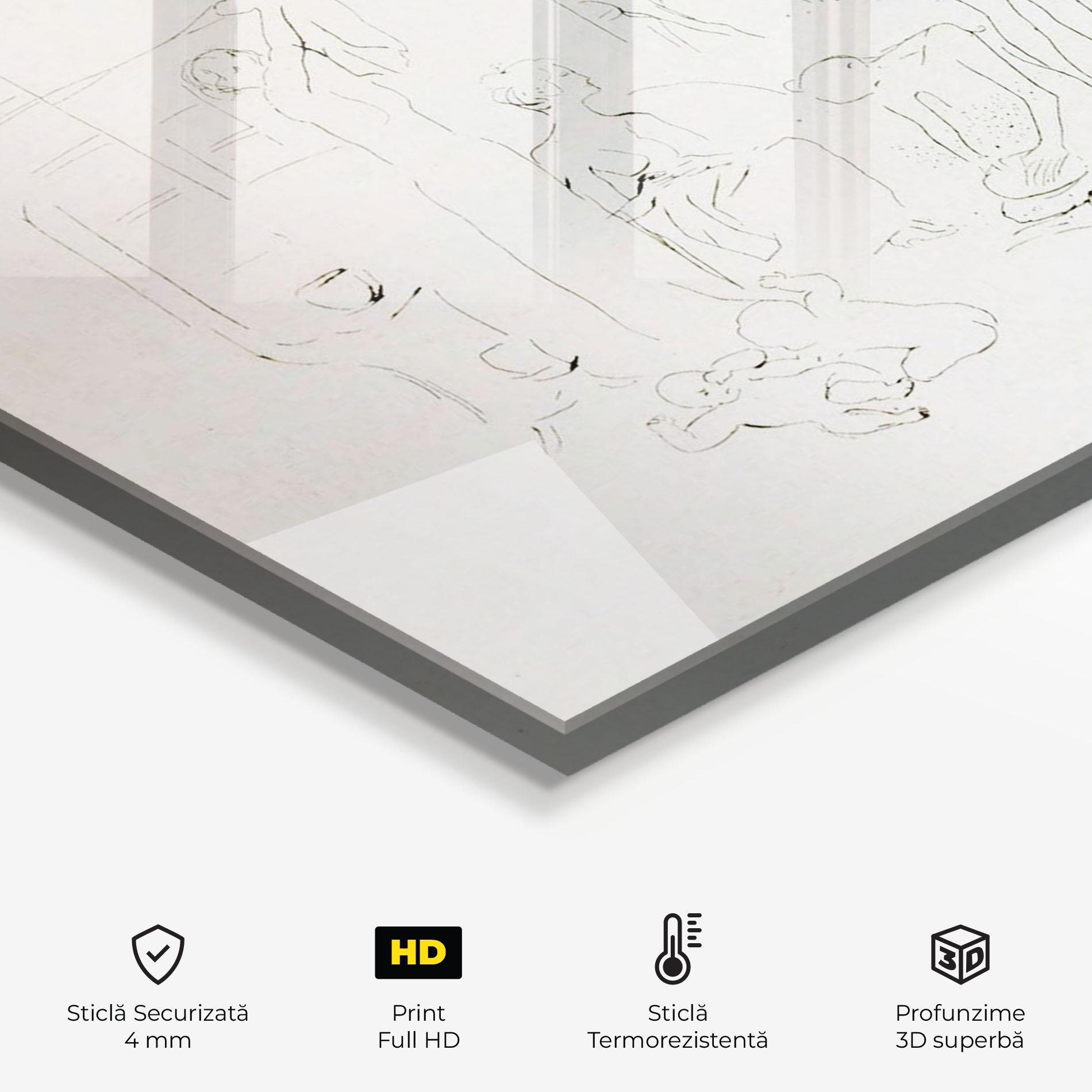 Panou Sticla Bucatarie The Acrobats mockup 2