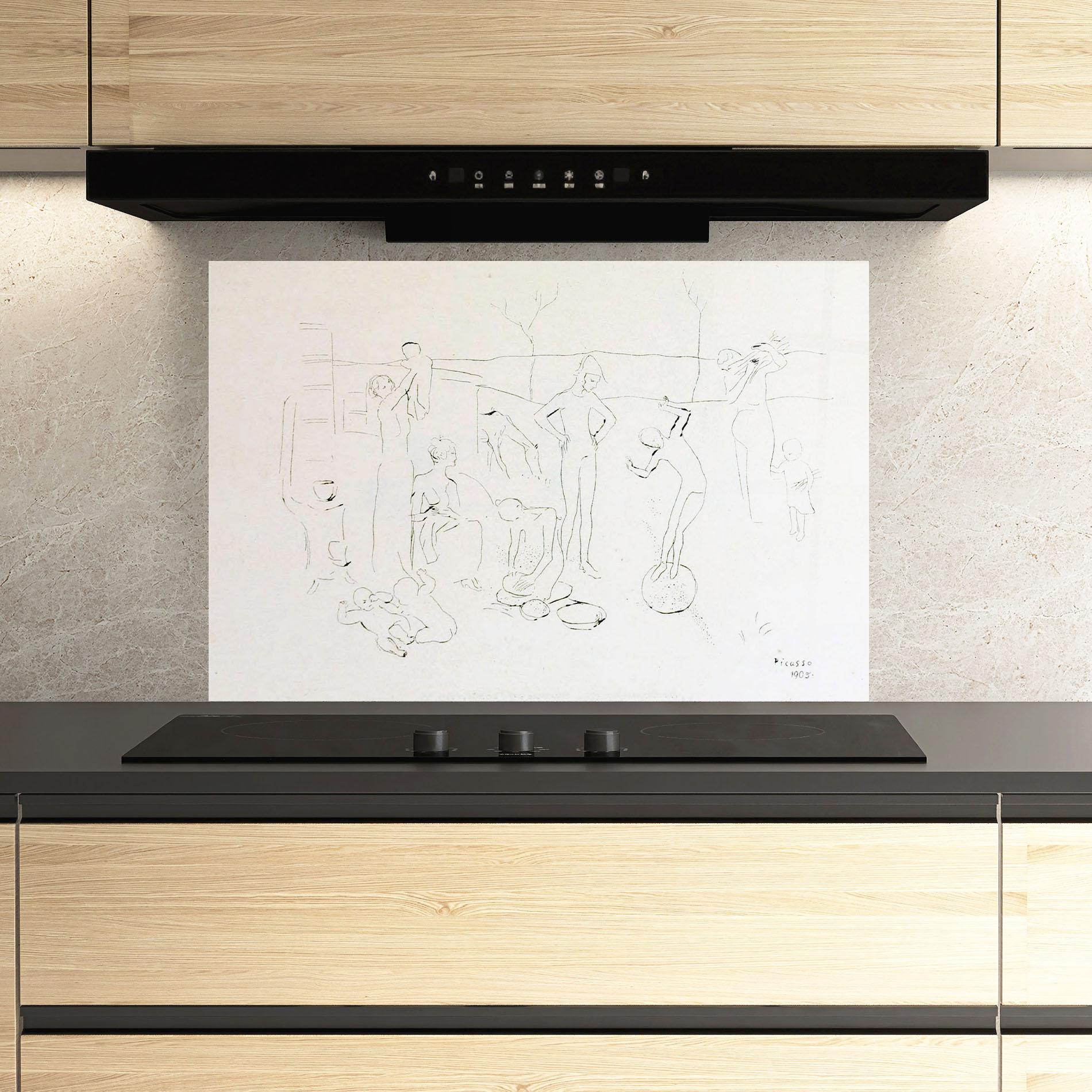 Panou Sticla Bucatarie The Acrobats mockup 3