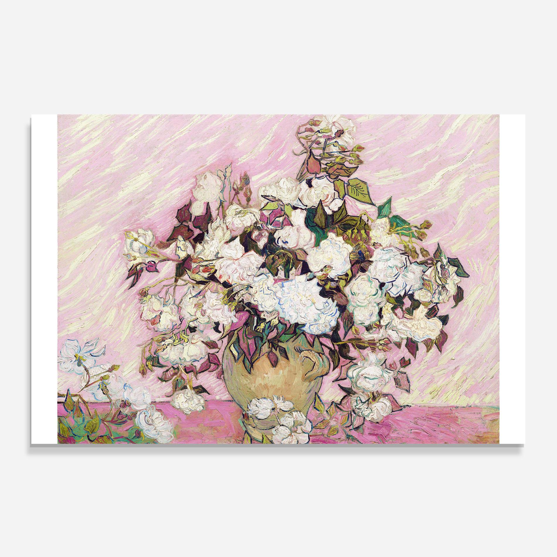 Panou Sticla Bucatarie Gogh Flower Painting mockup 0