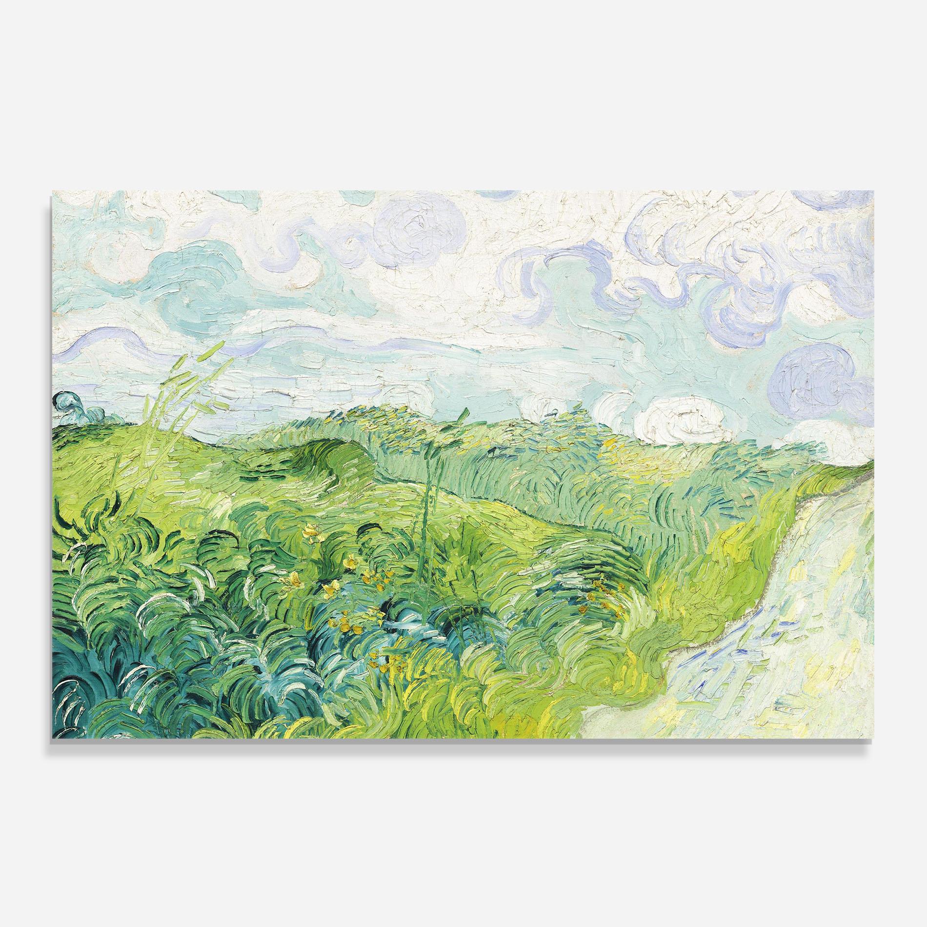 Panou Sticla Bucatarie Green Wheat Fields mockup 0