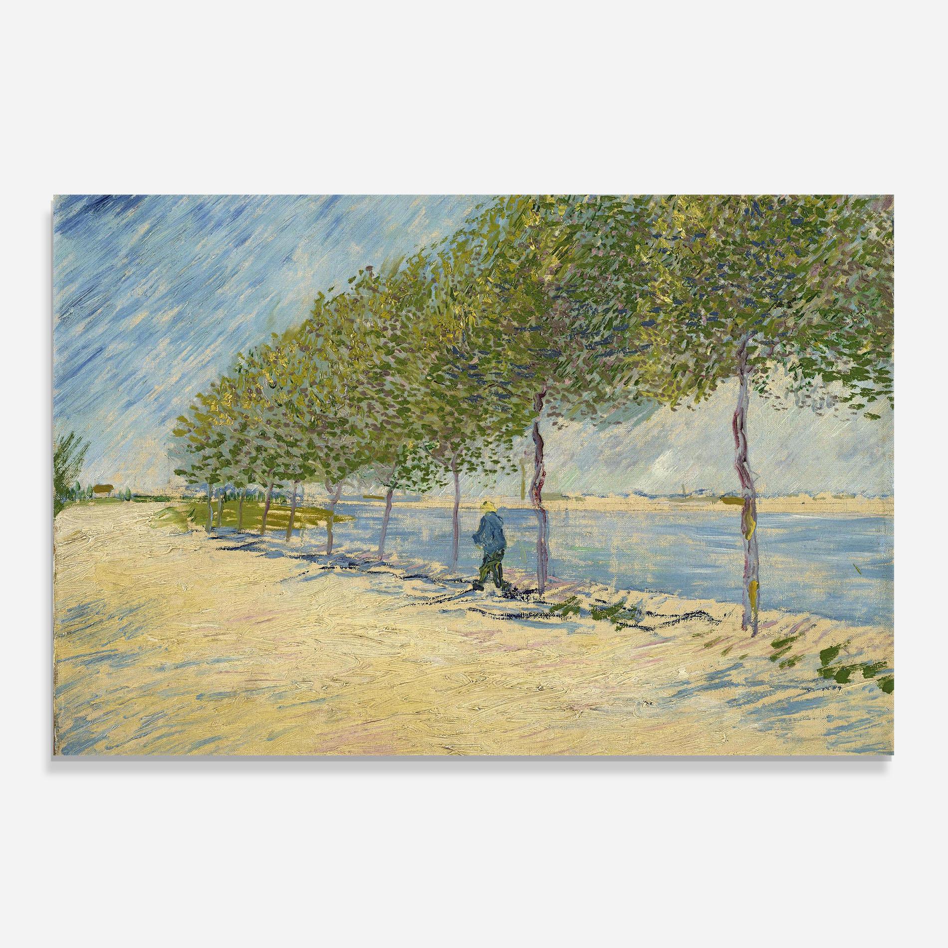 Panou Sticla Bucatarie Langs De Seine mockup 0