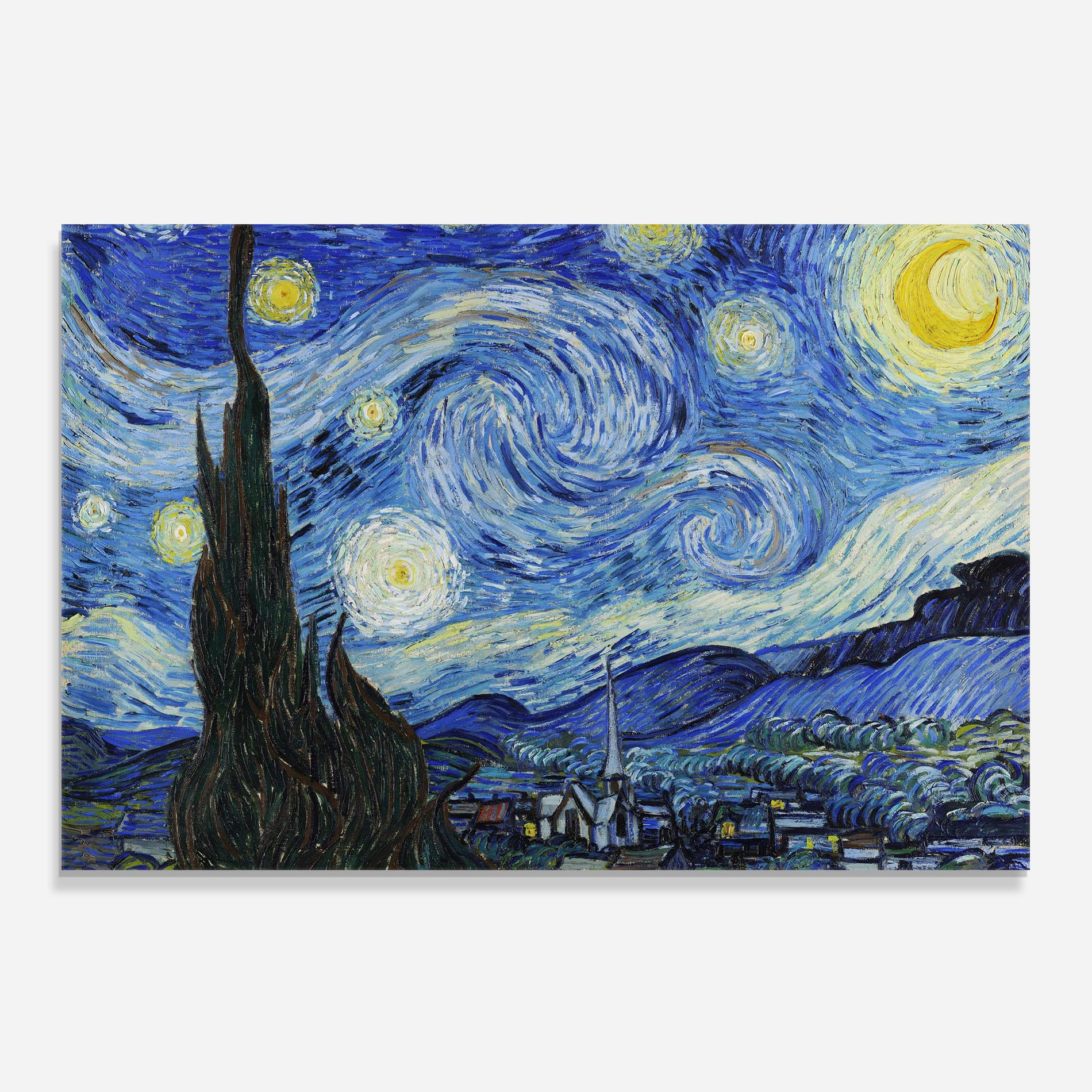 Panou Sticla Bucatarie The Starry Night mockup 0