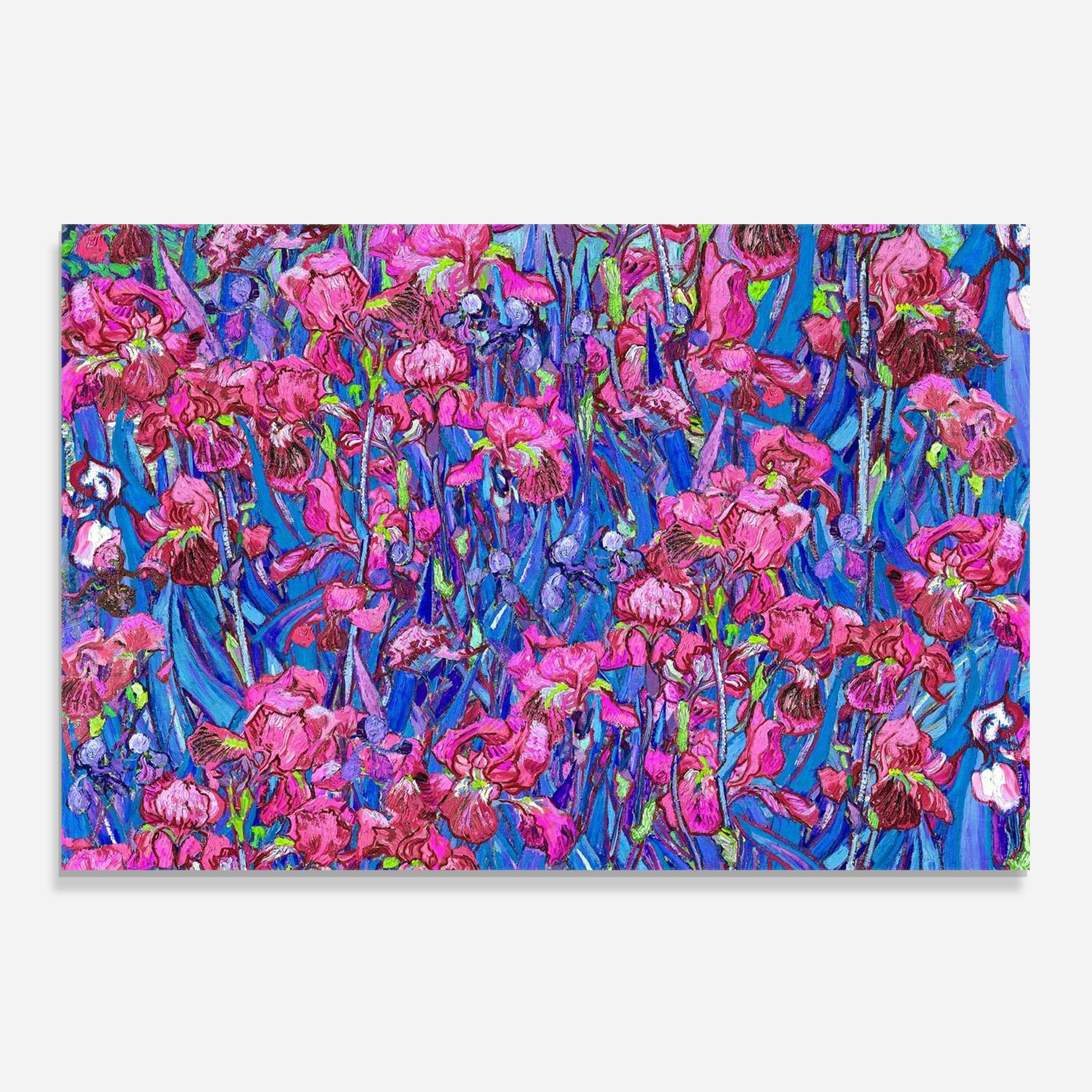 Panou Sticla Bucatarie Van Gogh Irises mockup 0