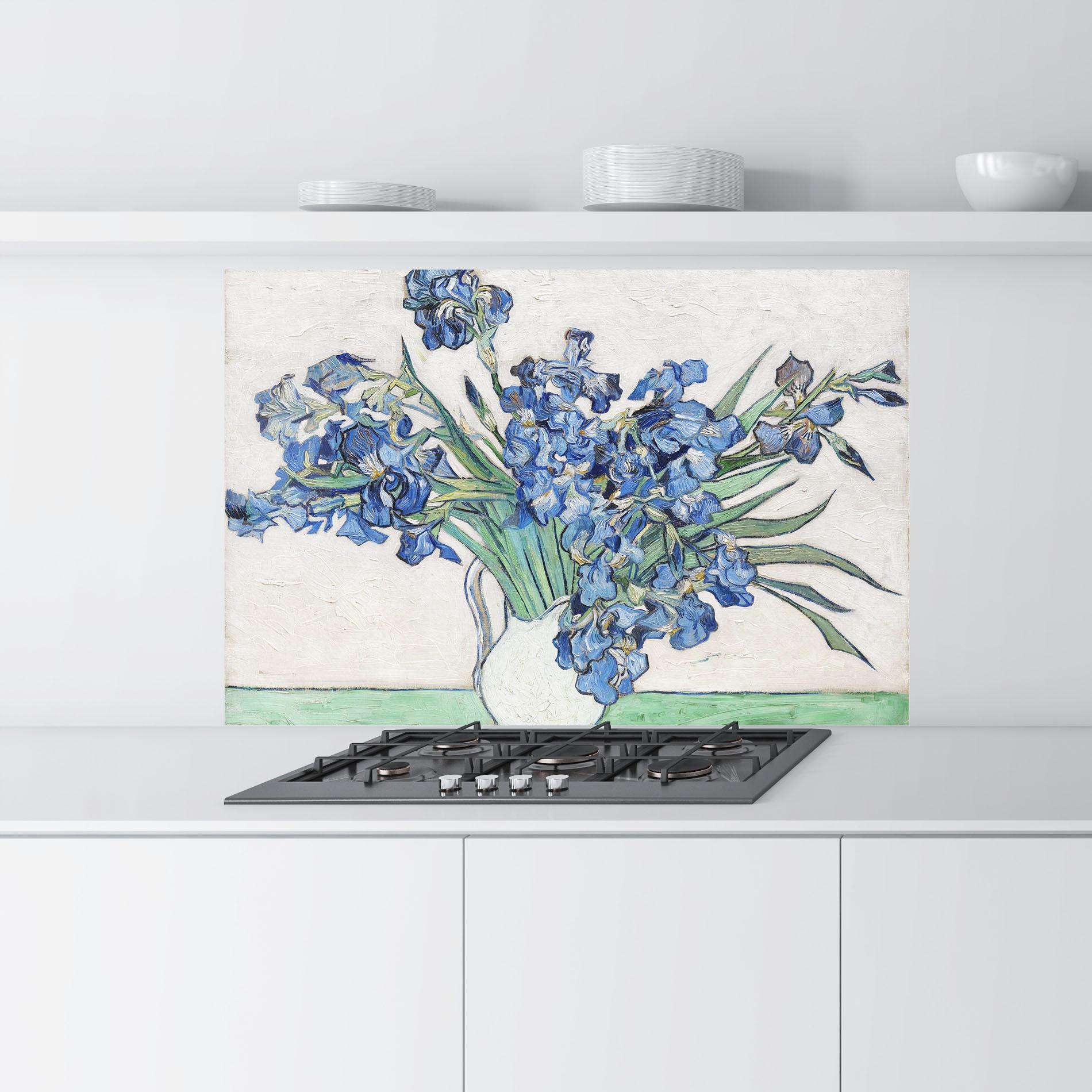 Panou Sticla Bucatarie Gogh S Irises mockup 9
