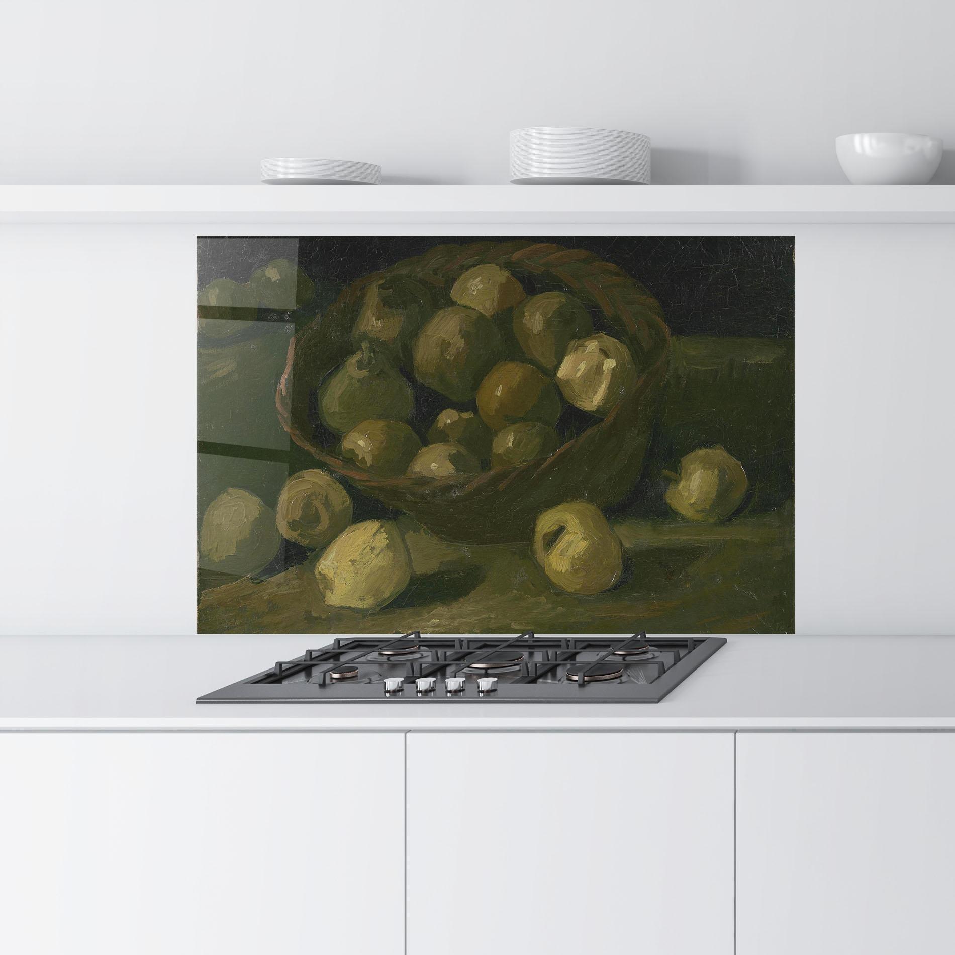 Panou Sticla Bucatarie Mand Met Appels mockup 9