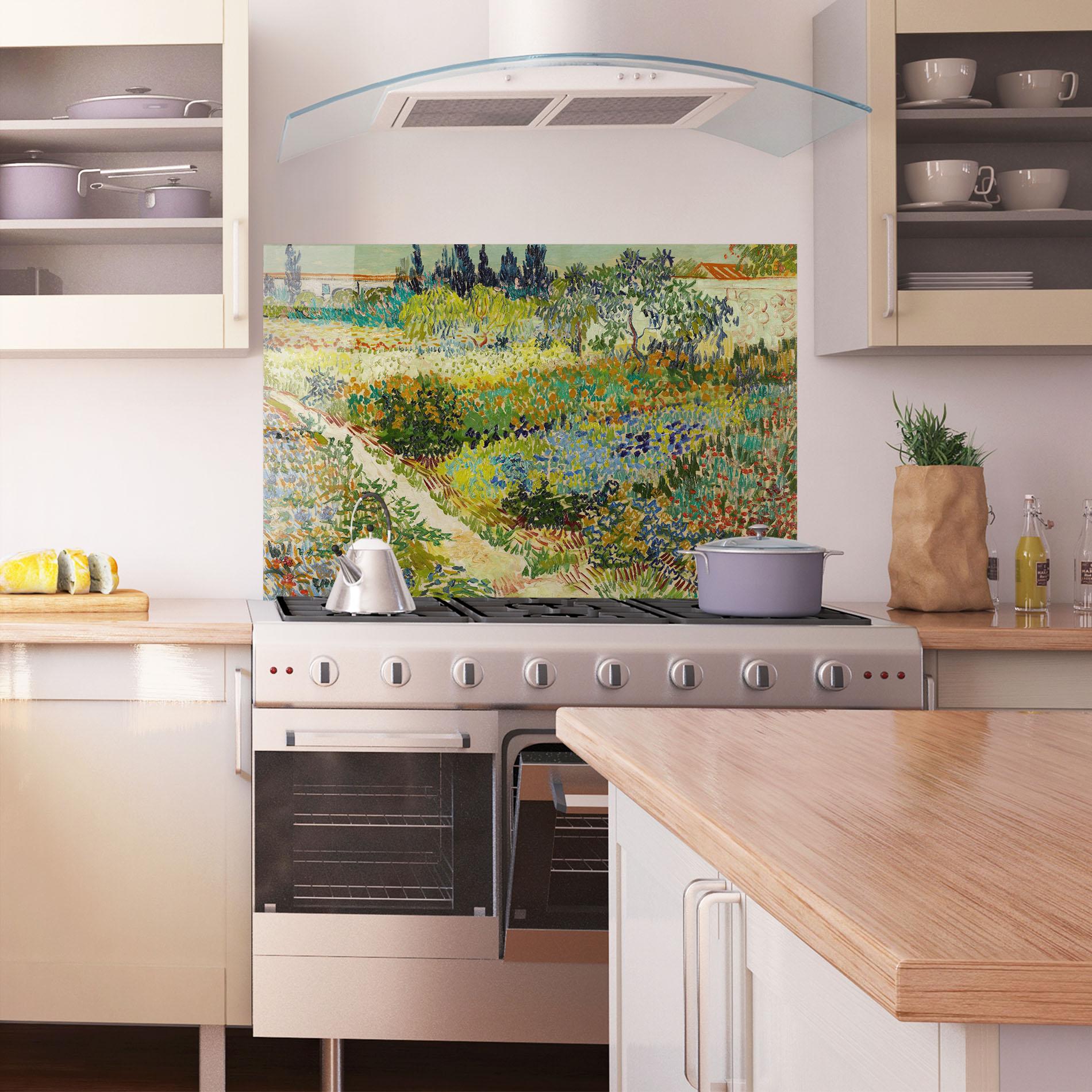 Panou Sticla Bucatarie Garden At Arles mockup 1