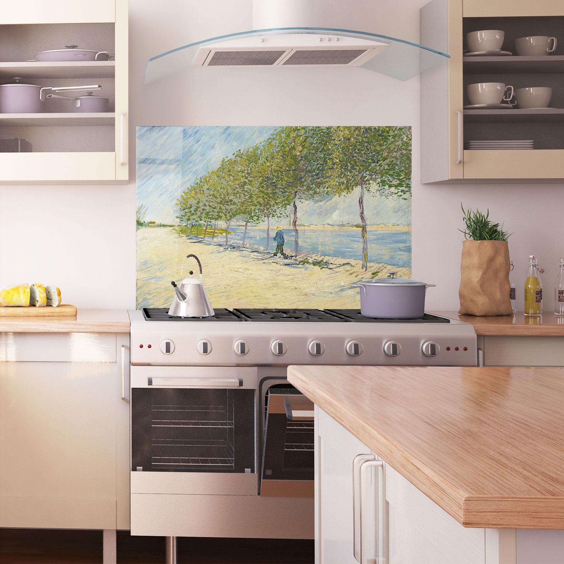 Panou Sticla Bucatarie Langs De Seine mockup 1