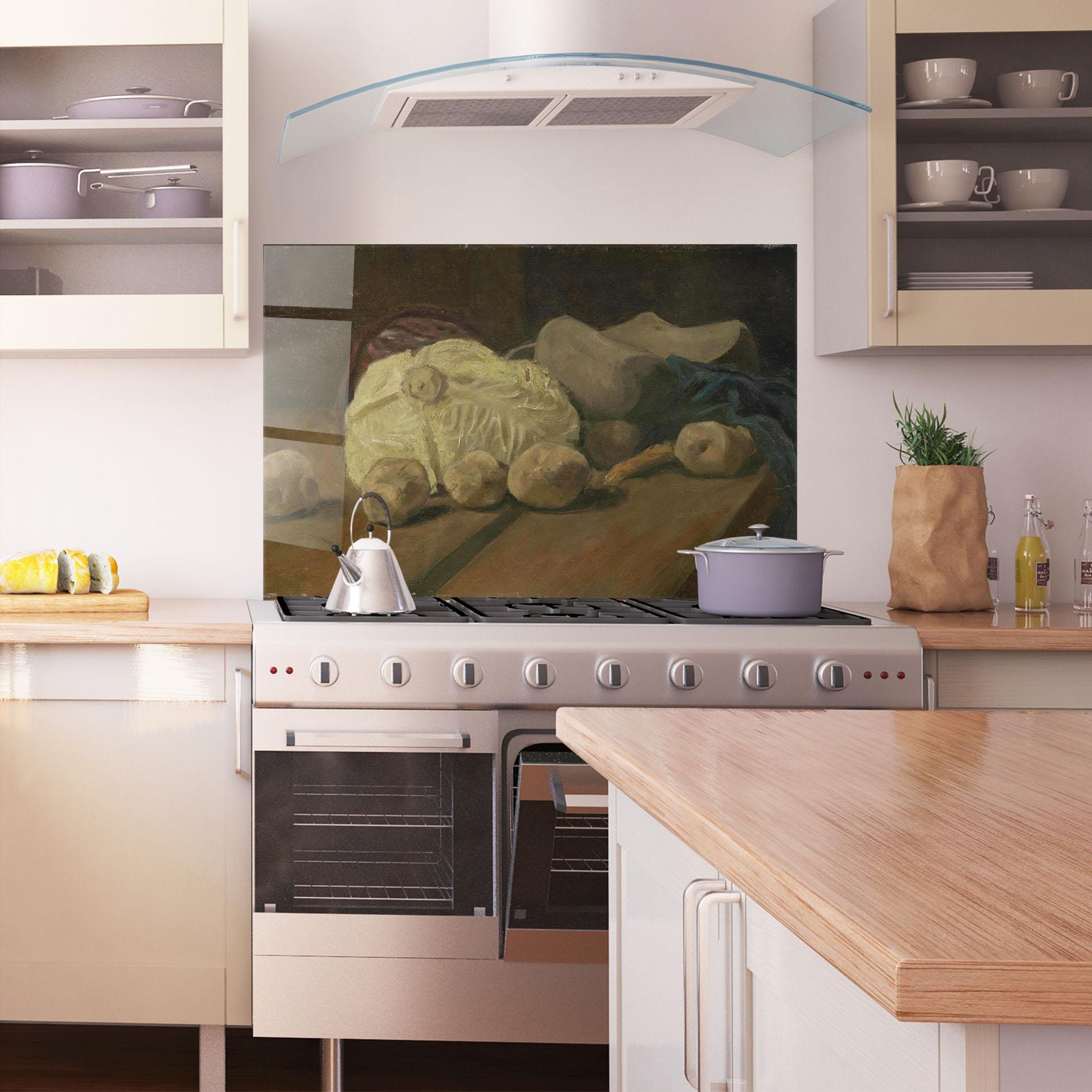 Panou Sticla Bucatarie Stilleven Met Kool mockup 1