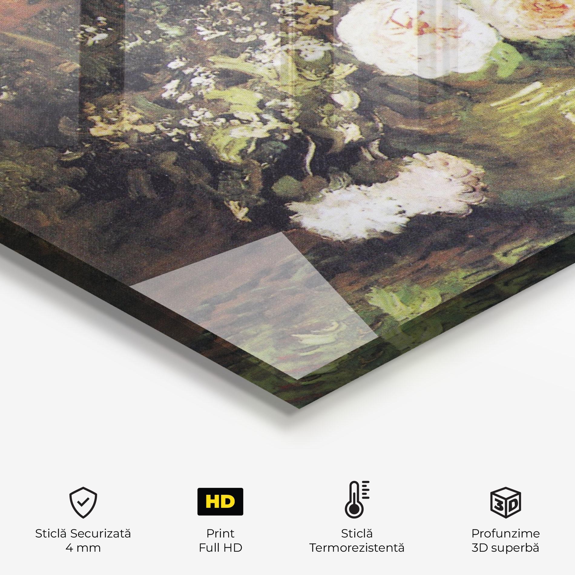 Panou Sticla Bucatarie Bowl With Sunflowers mockup 2