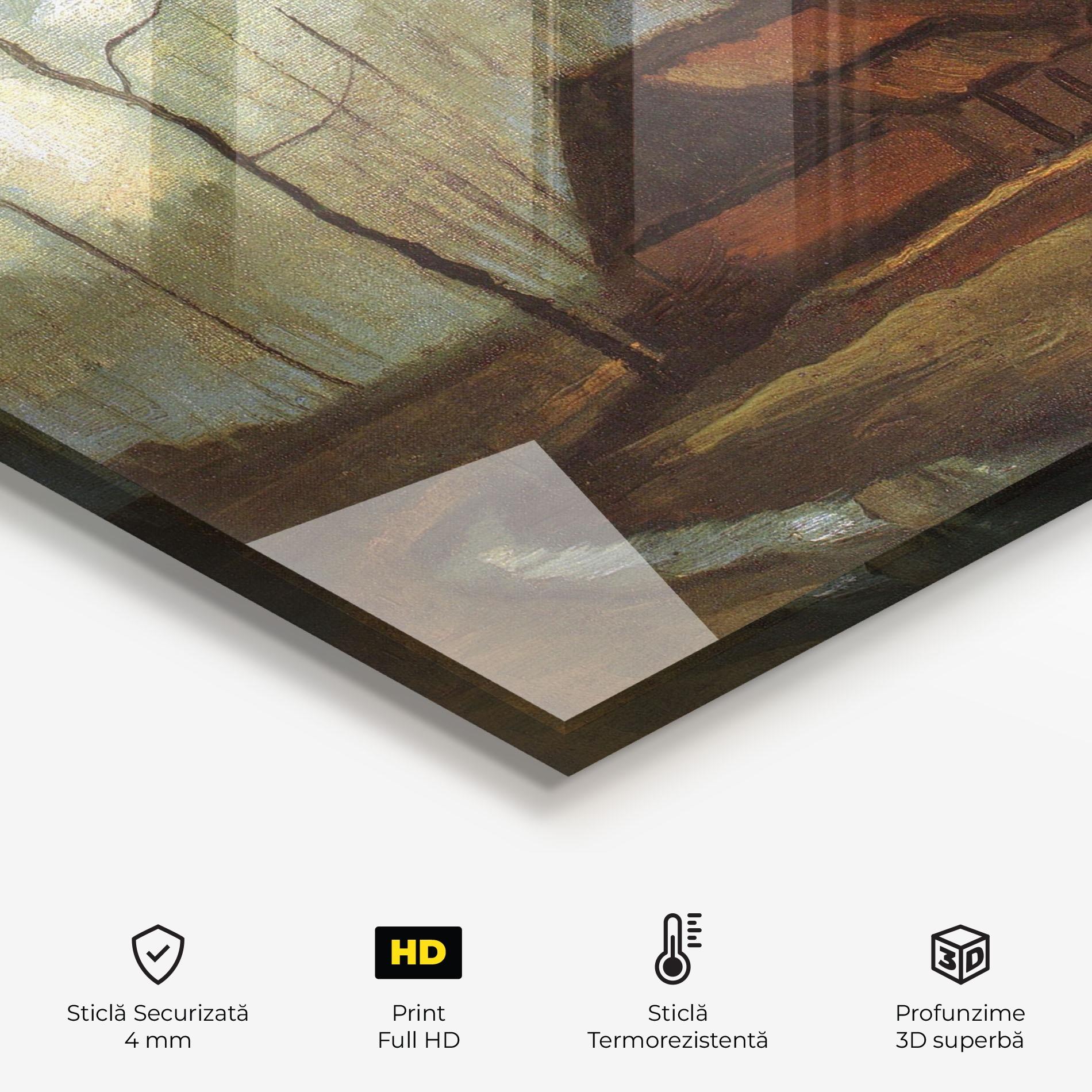 Panou Sticla Bucatarie Farmhouses Among Trees mockup 2