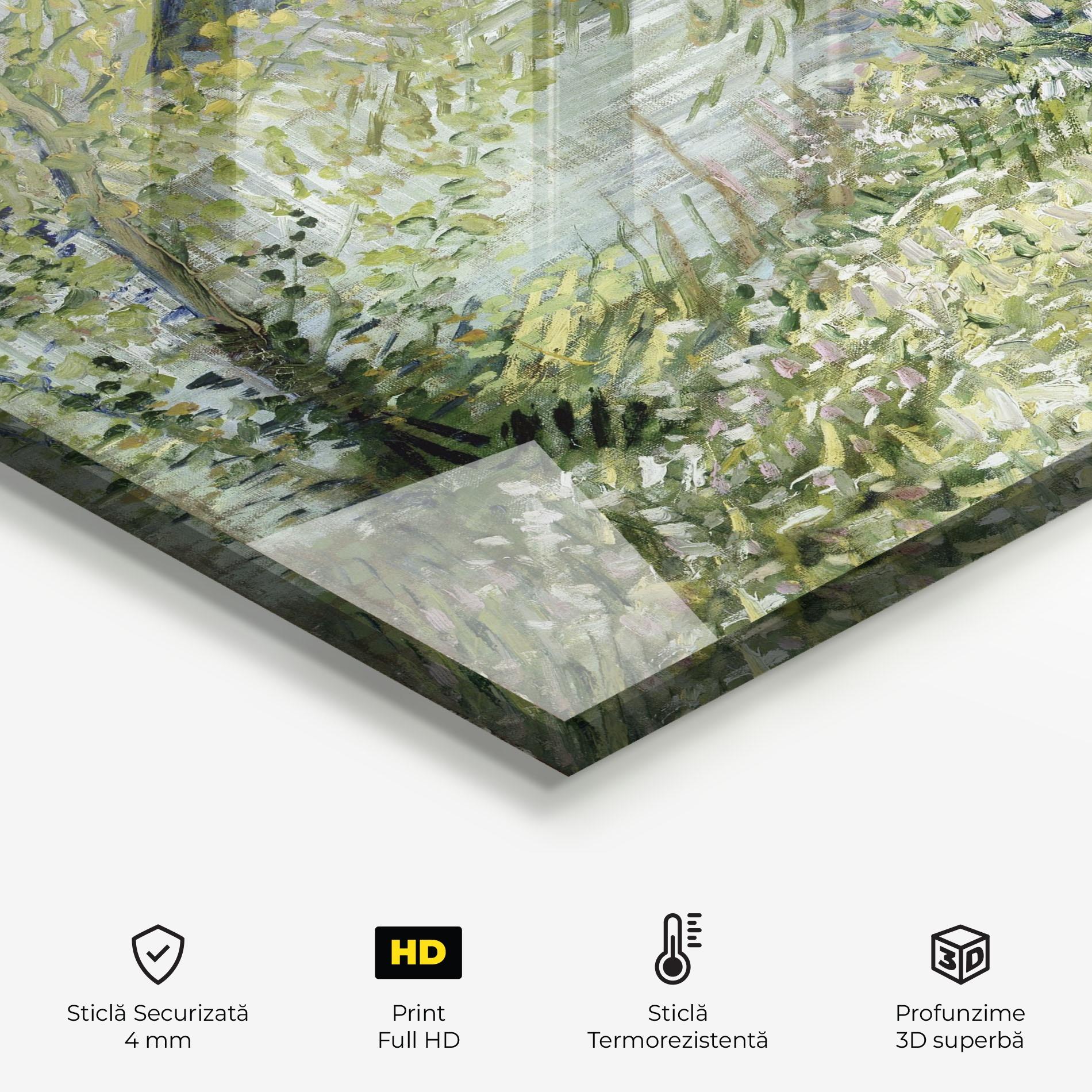 Panou Sticla Bucatarie River Bank Springtime mockup 2