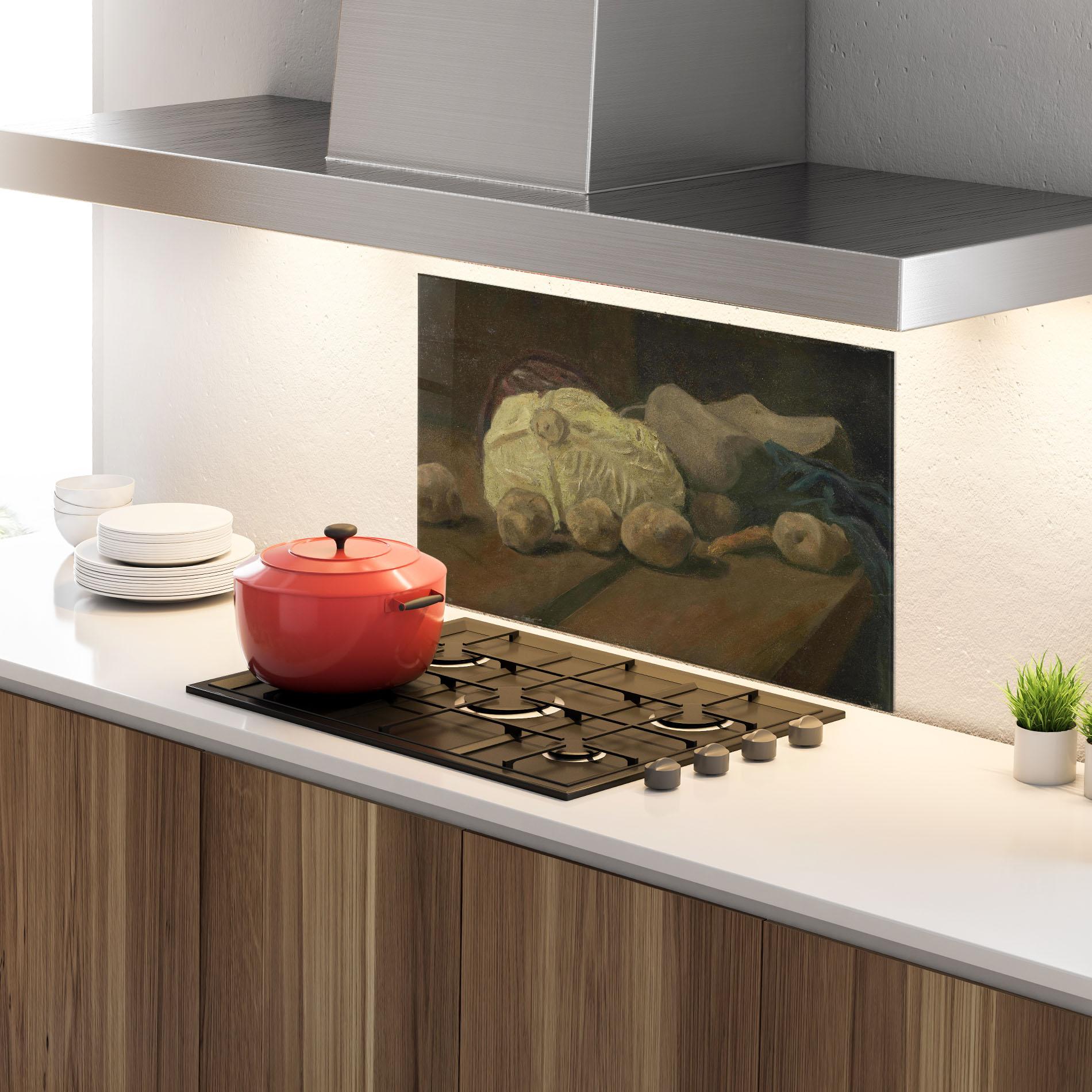 Panou Sticla Bucatarie Stilleven Met Kool mockup 4