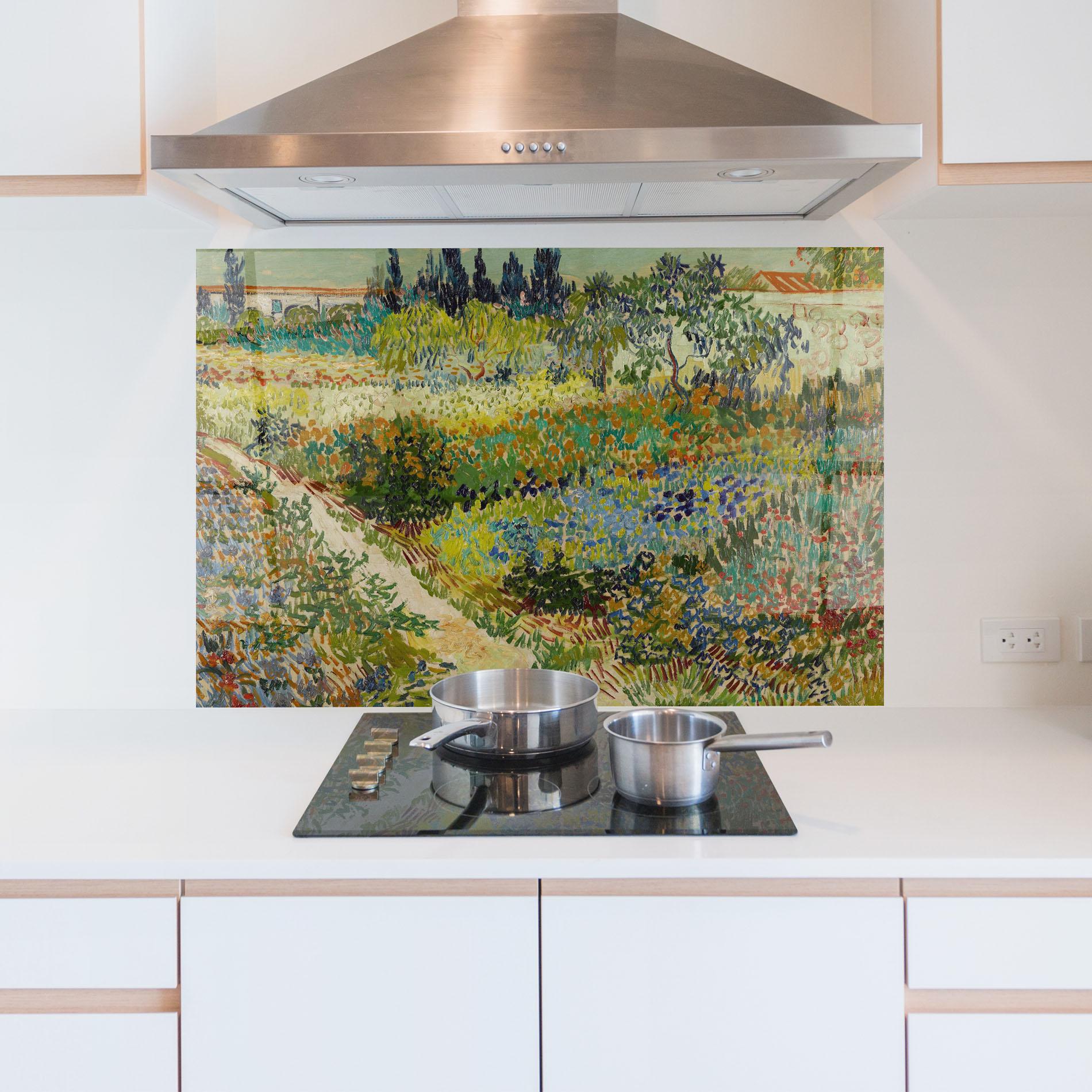 Panou Sticla Bucatarie Garden At Arles mockup 5