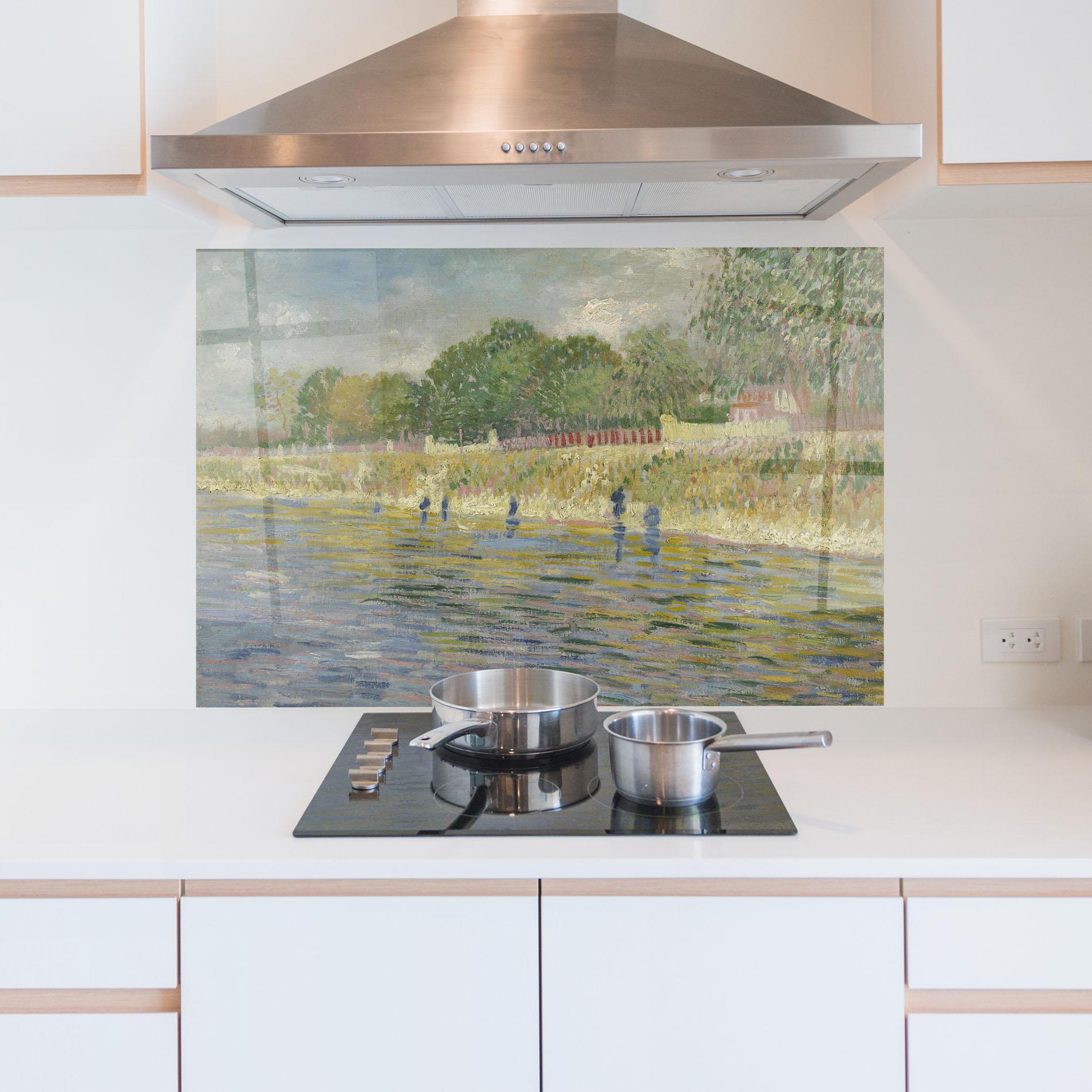 Panou Sticla Bucatarie Oever Van De Seine mockup 5