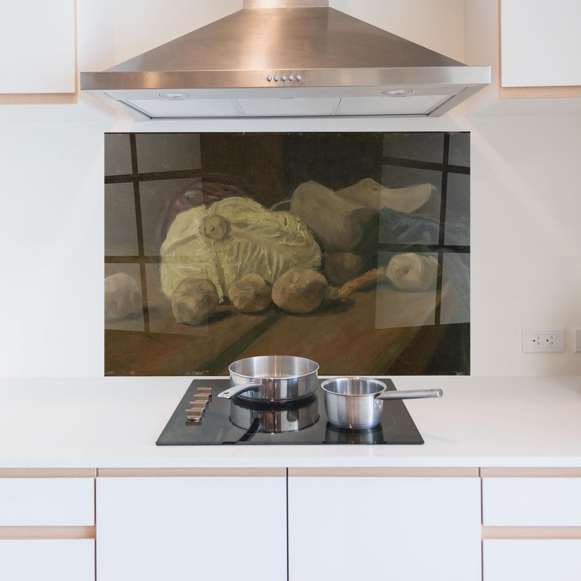 Panou Sticla Bucatarie Stilleven Met Kool mockup 5