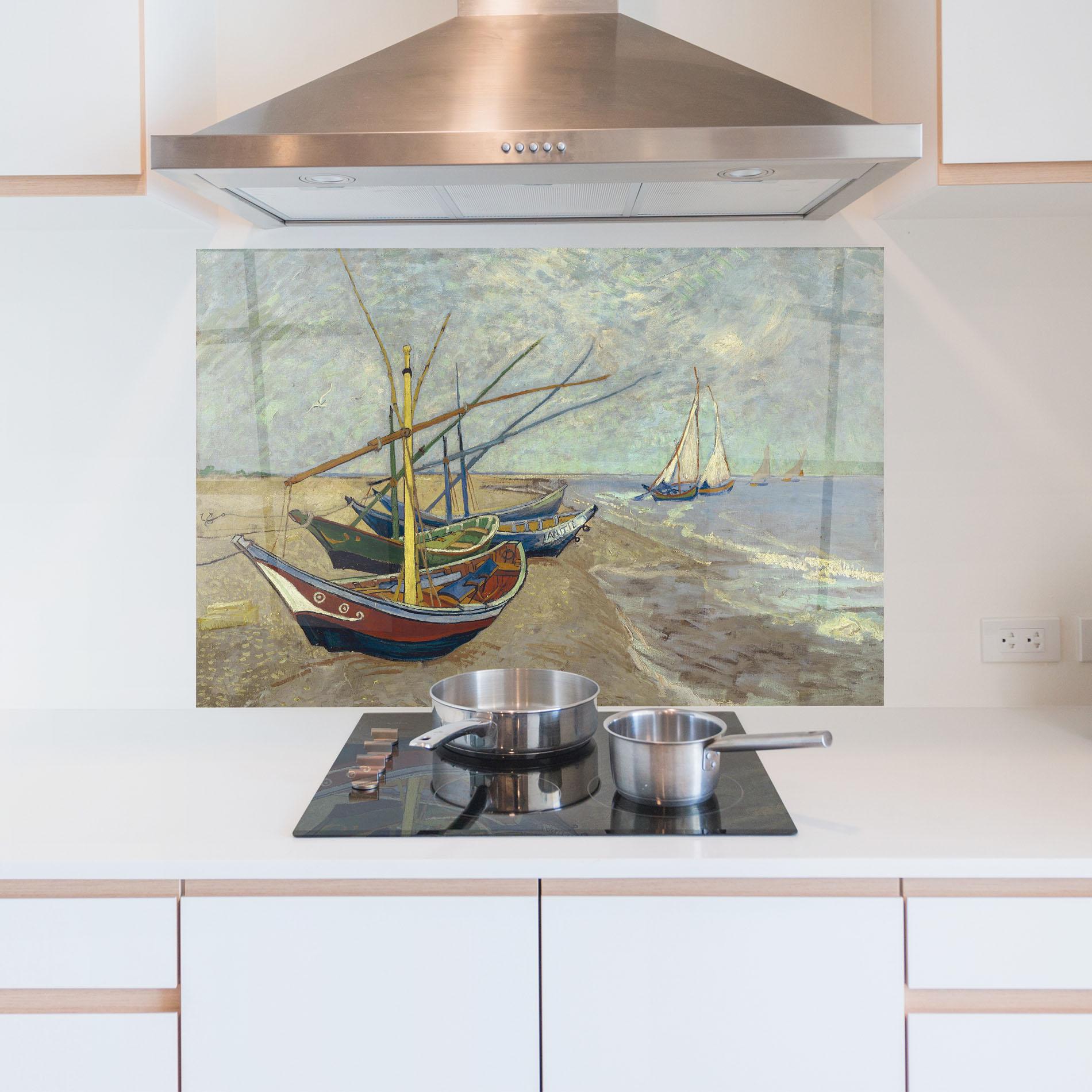 Panou Sticla Bucatarie Vissersboten Les Saintes Maries mockup 5