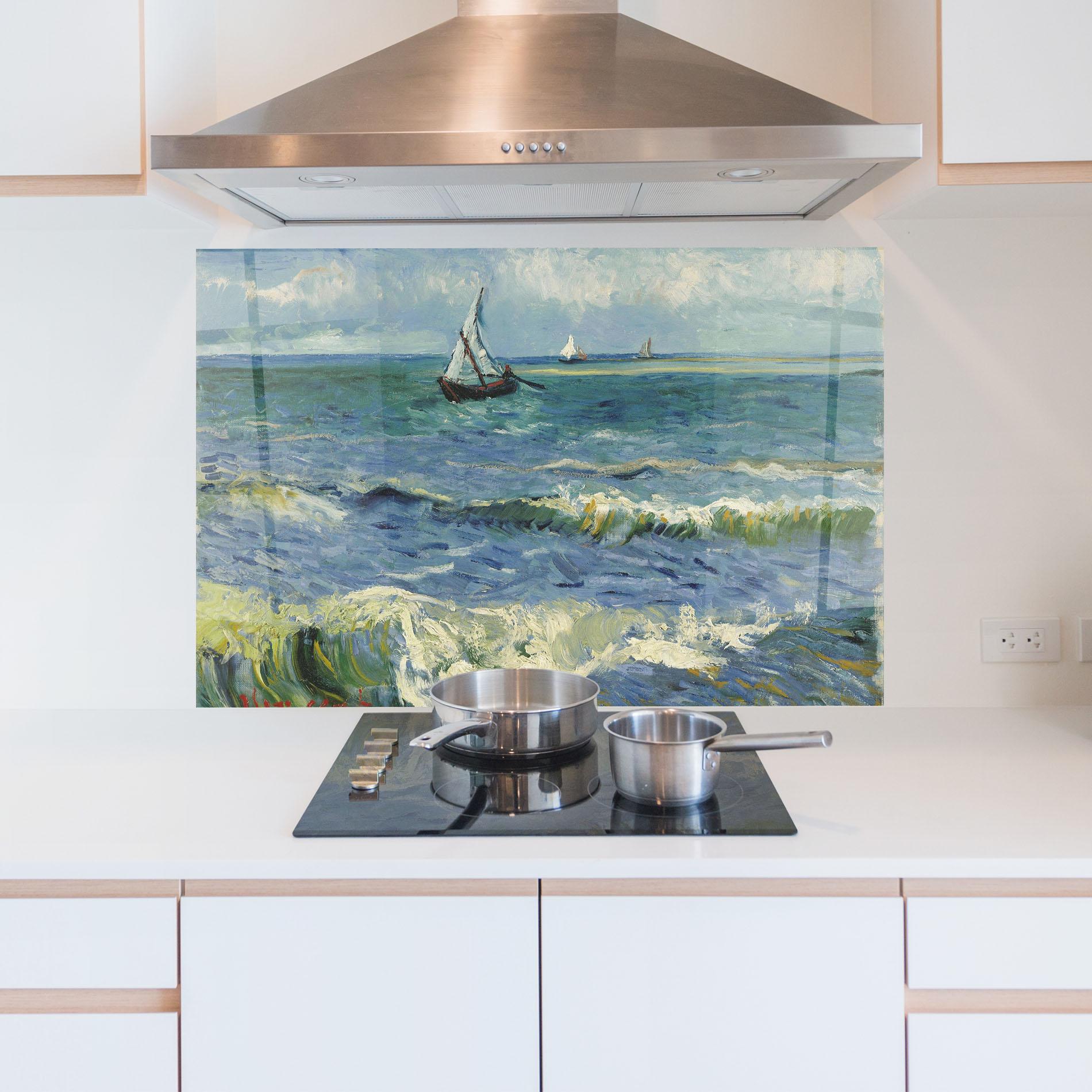 Panou Sticla Bucatarie Zeegezicht Saintes Maries mockup 5