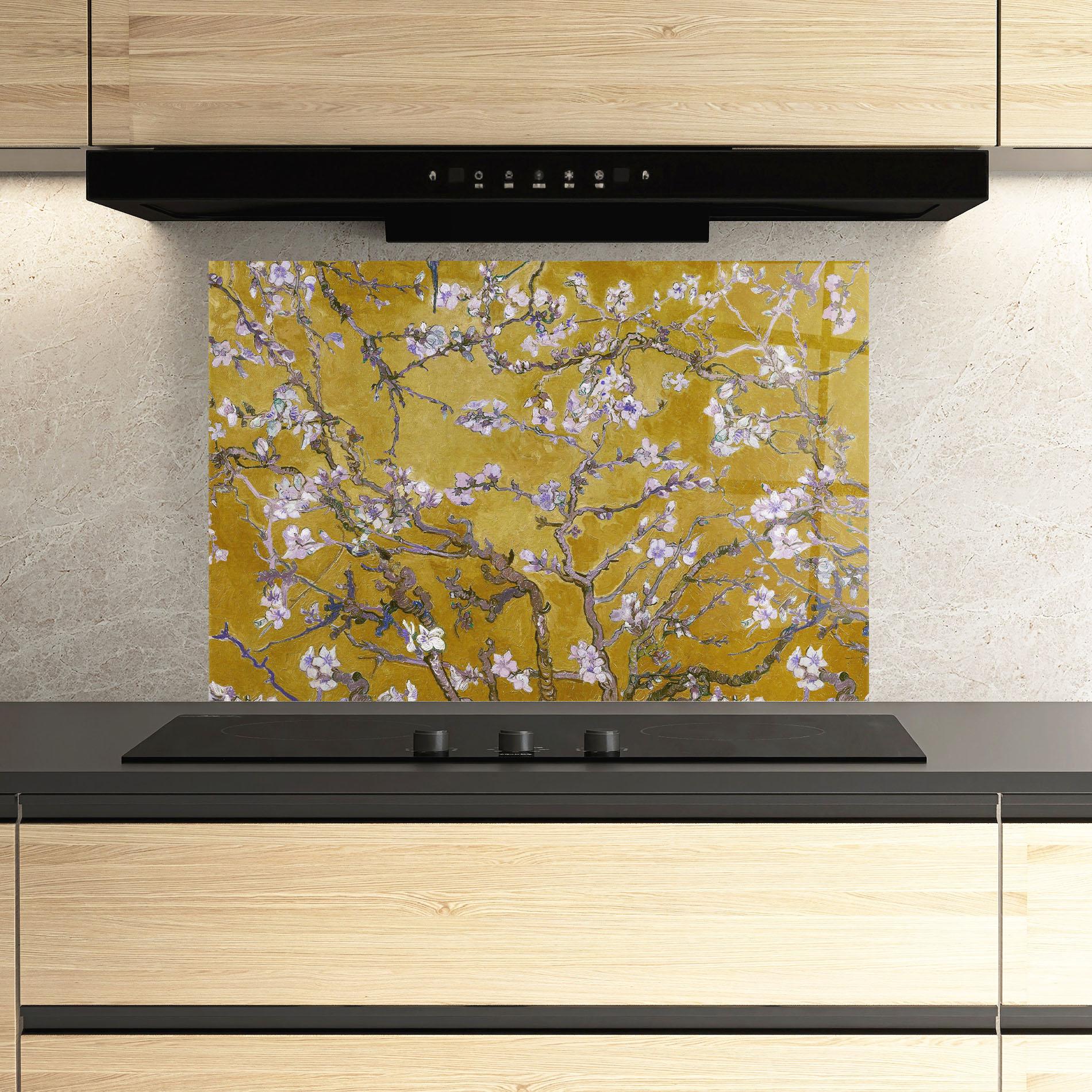 Panou Sticla Bucatarie Almond Blossom mockup 3
