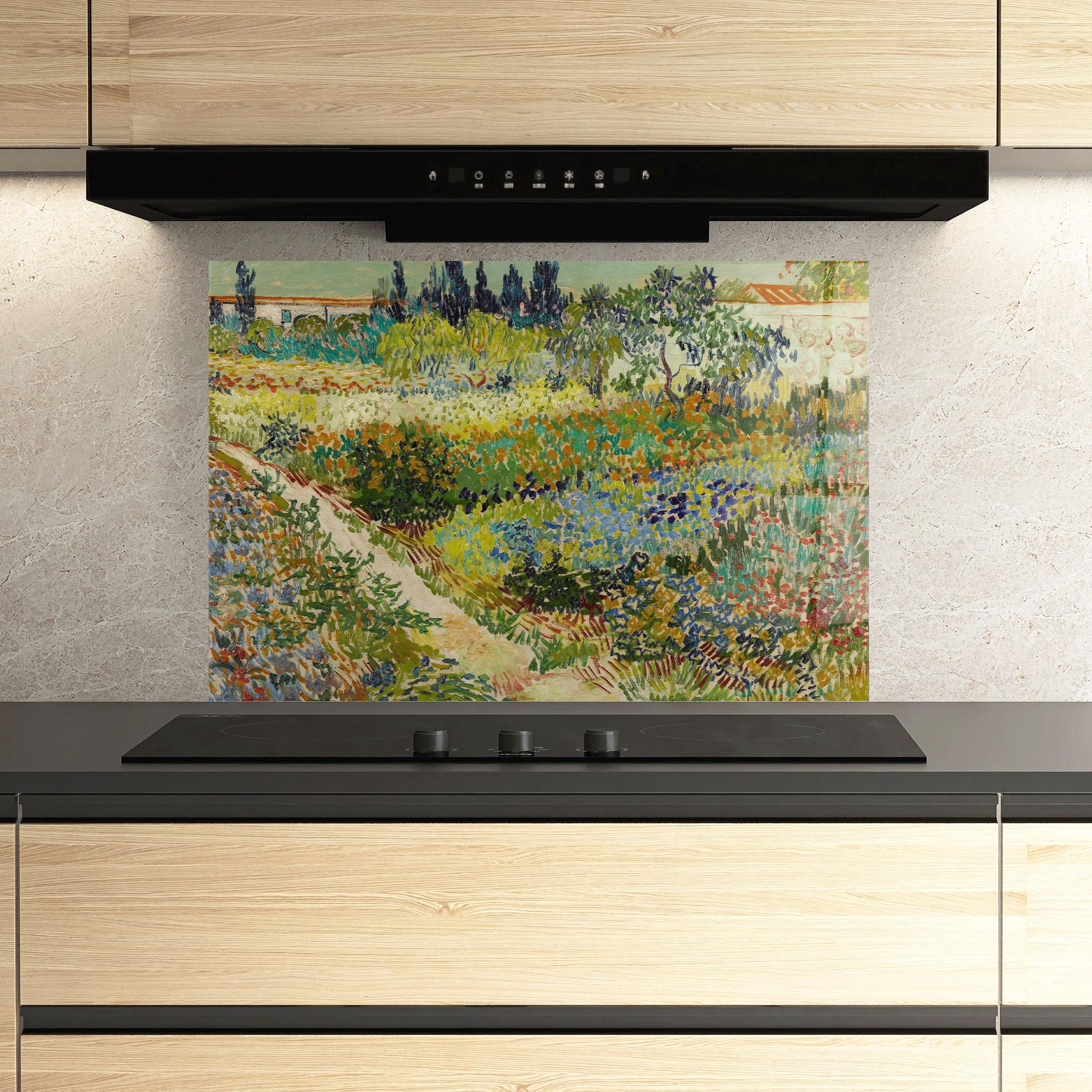 Panou Sticla Bucatarie Garden At Arles mockup 3