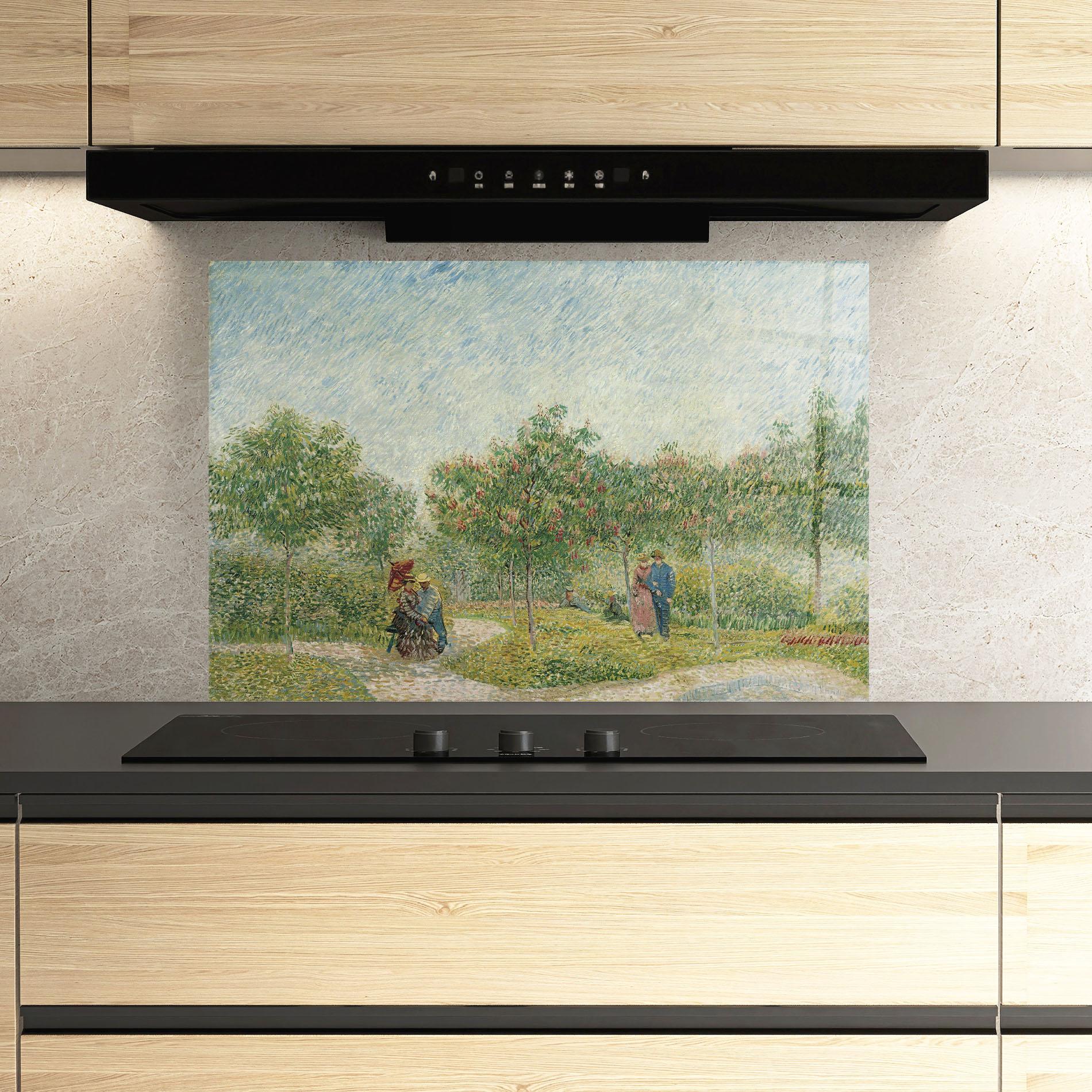 Panou Sticla Bucatarie Montmartre Met Geliefden mockup 3