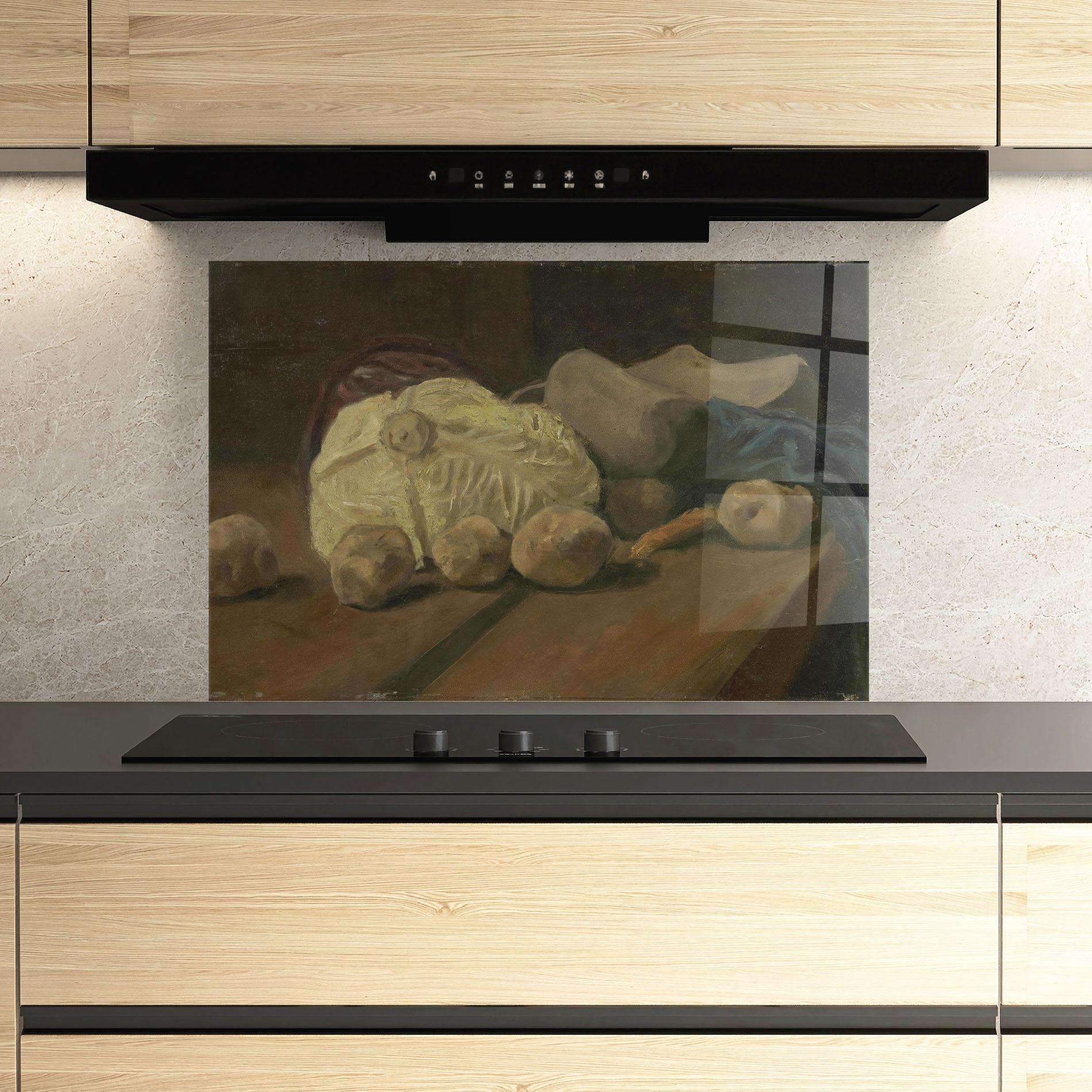 Panou Sticla Bucatarie Stilleven Met Kool mockup 3