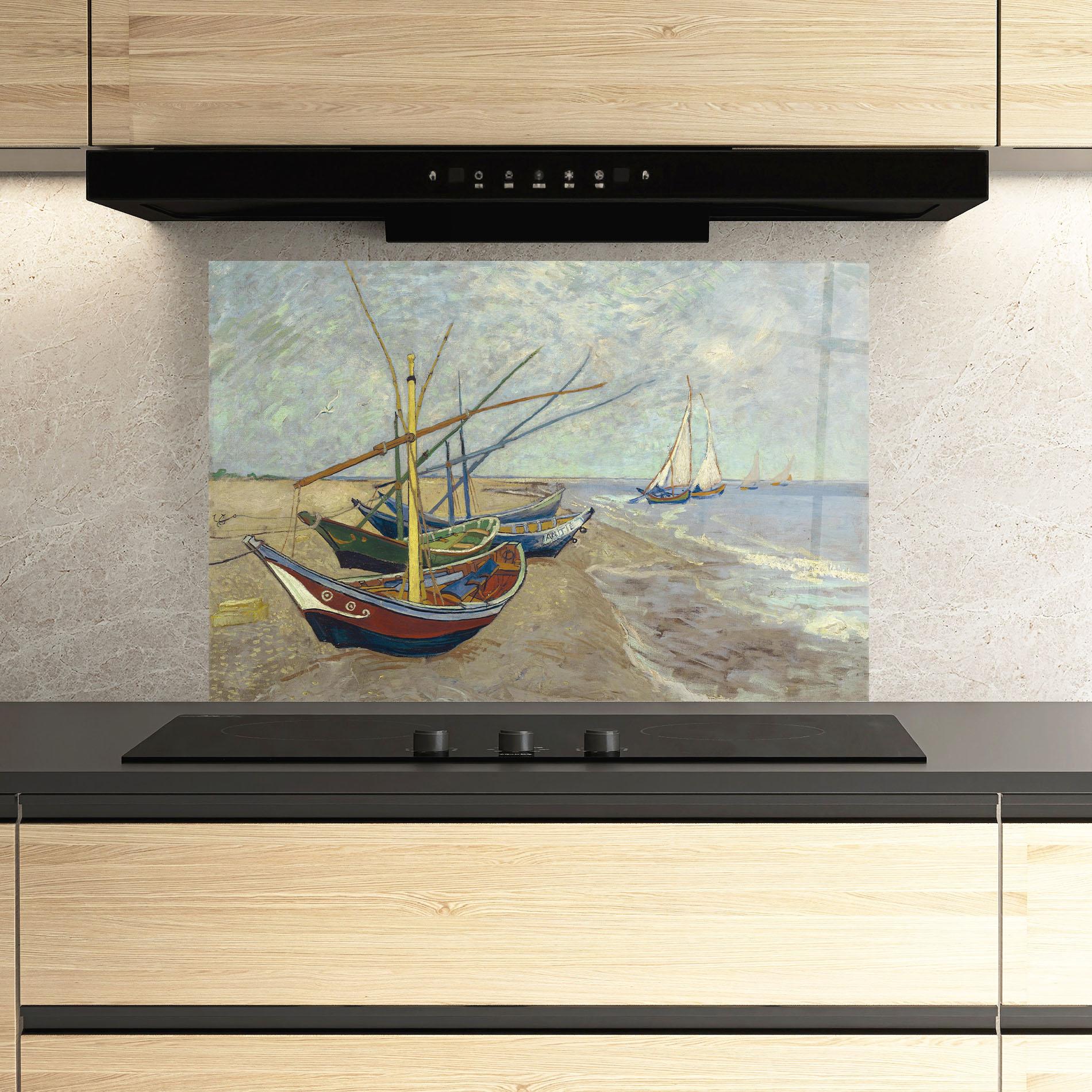 Panou Sticla Bucatarie Vissersboten Les Saintes Maries mockup 3