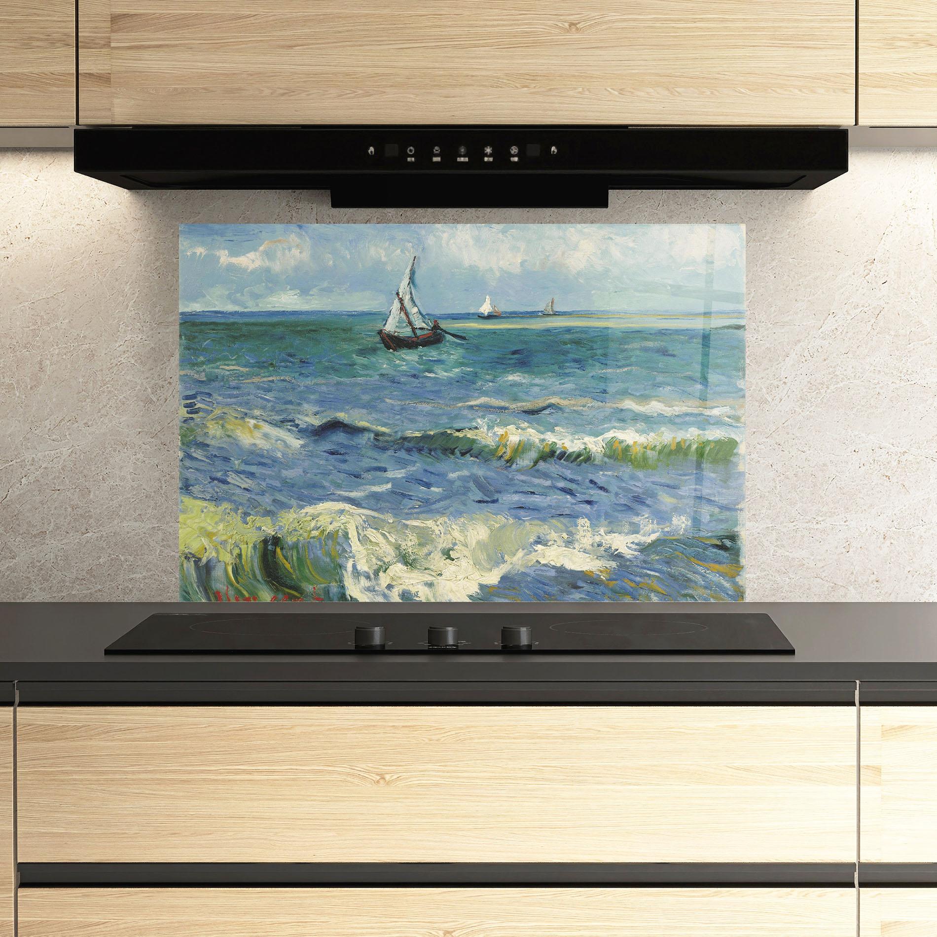 Panou Sticla Bucatarie Zeegezicht Saintes Maries mockup 3