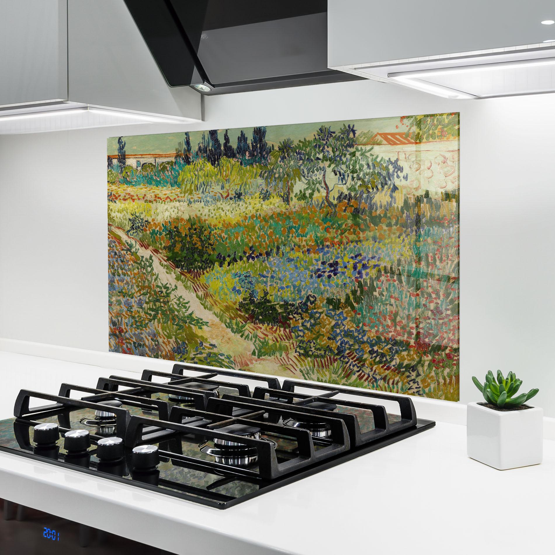 Panou Sticla Bucatarie Garden At Arles mockup 6