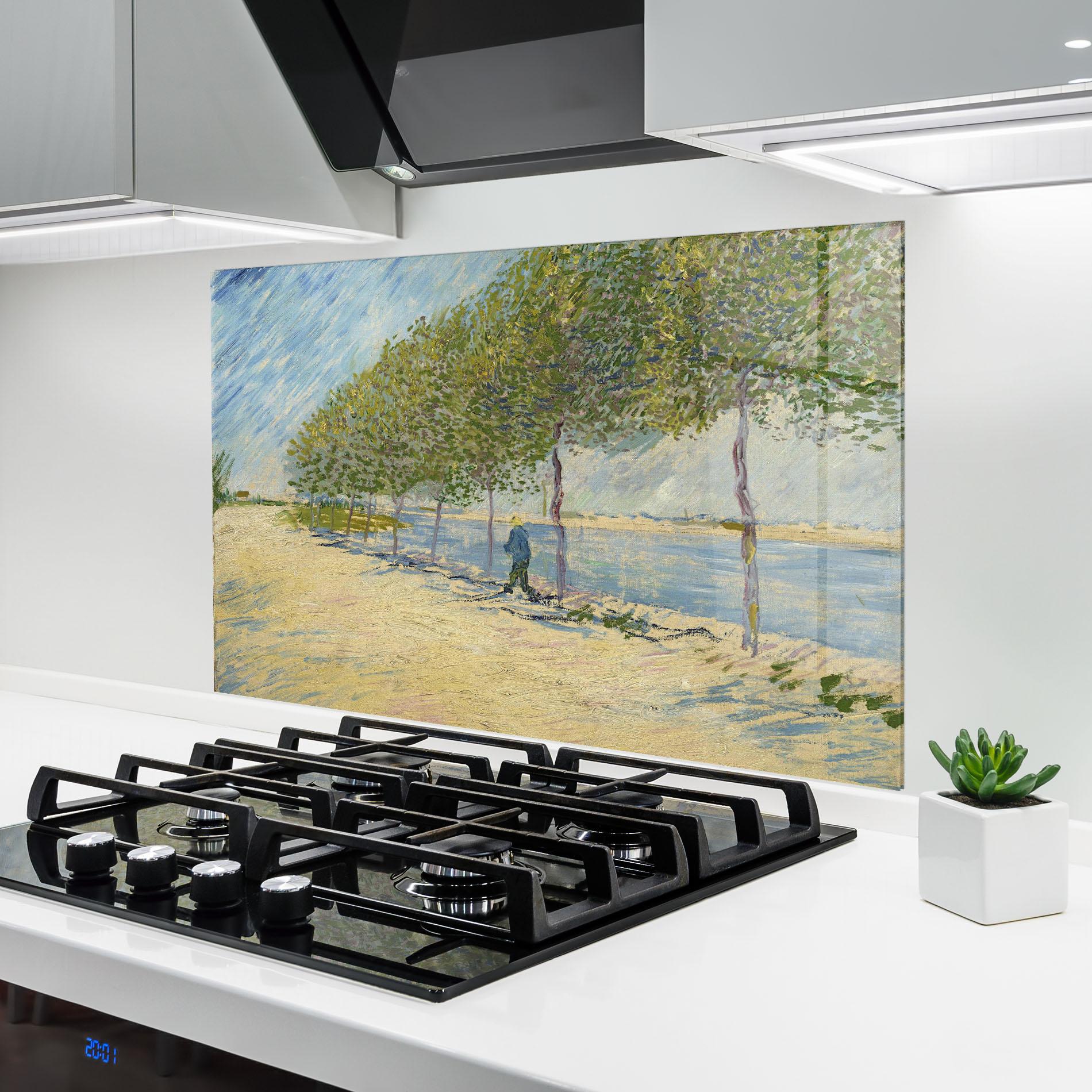 Panou Sticla Bucatarie Langs De Seine mockup 6