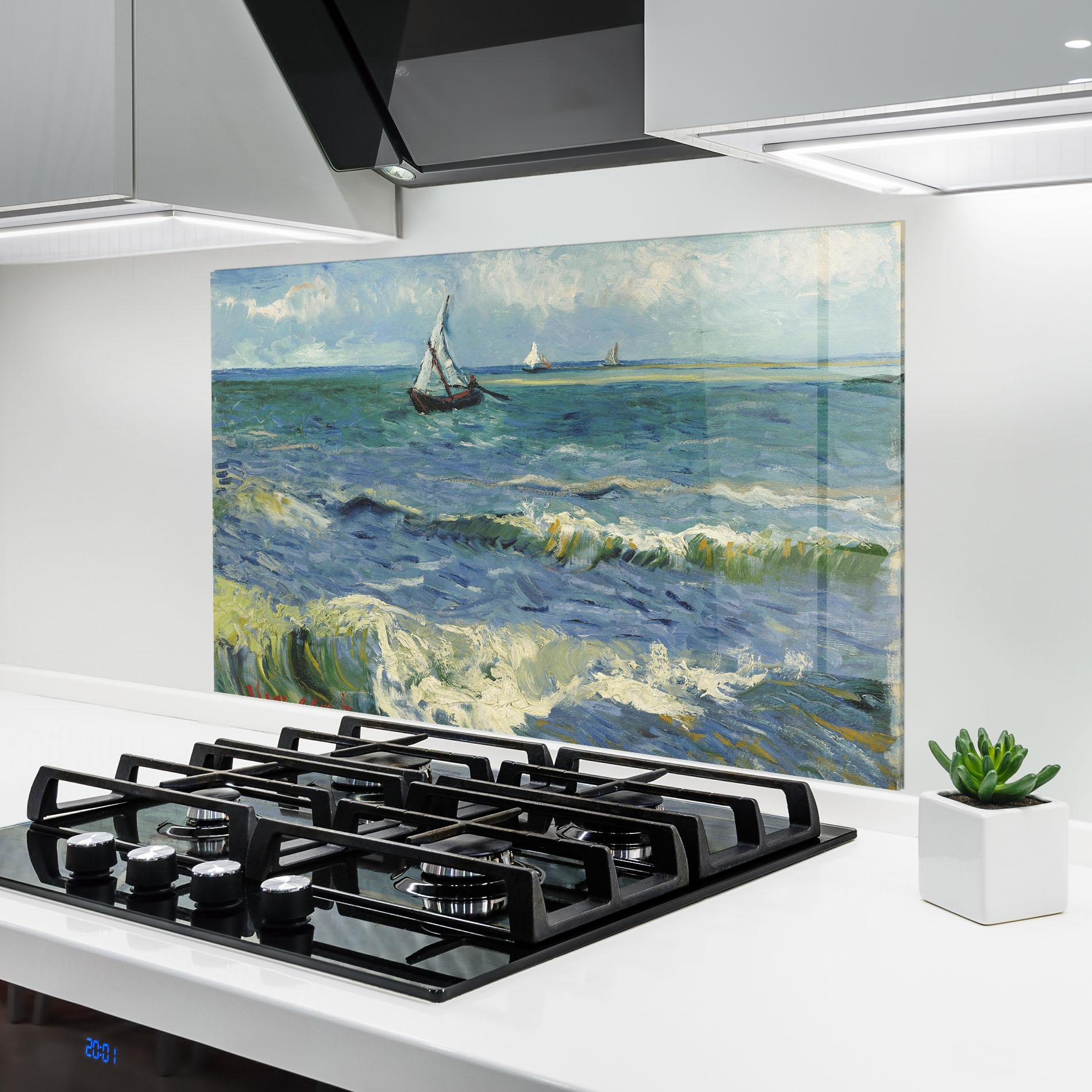 Panou Sticla Bucatarie Zeegezicht Saintes Maries mockup 6