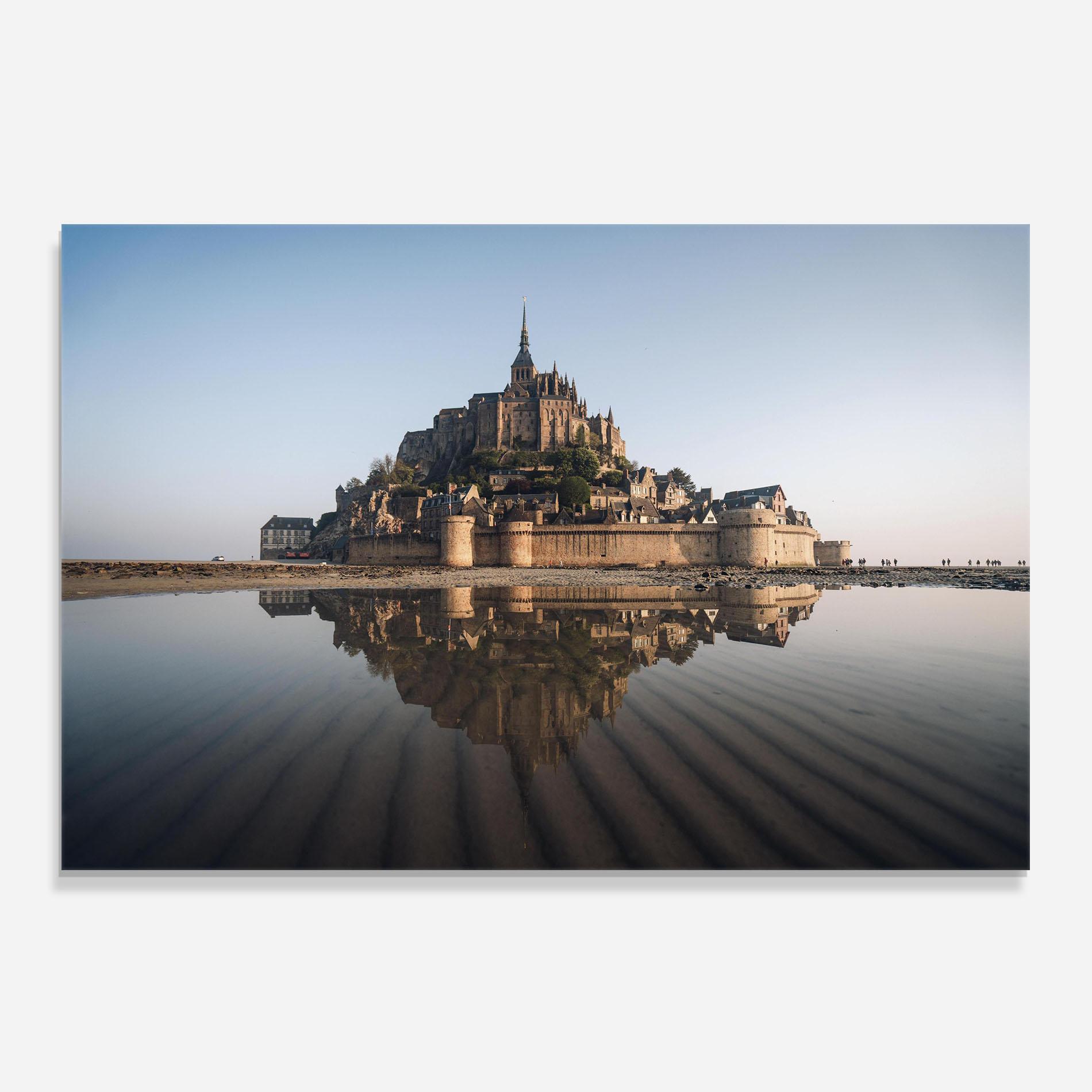 Panou Sticla Bucatarie Castle Reflection mockup 0