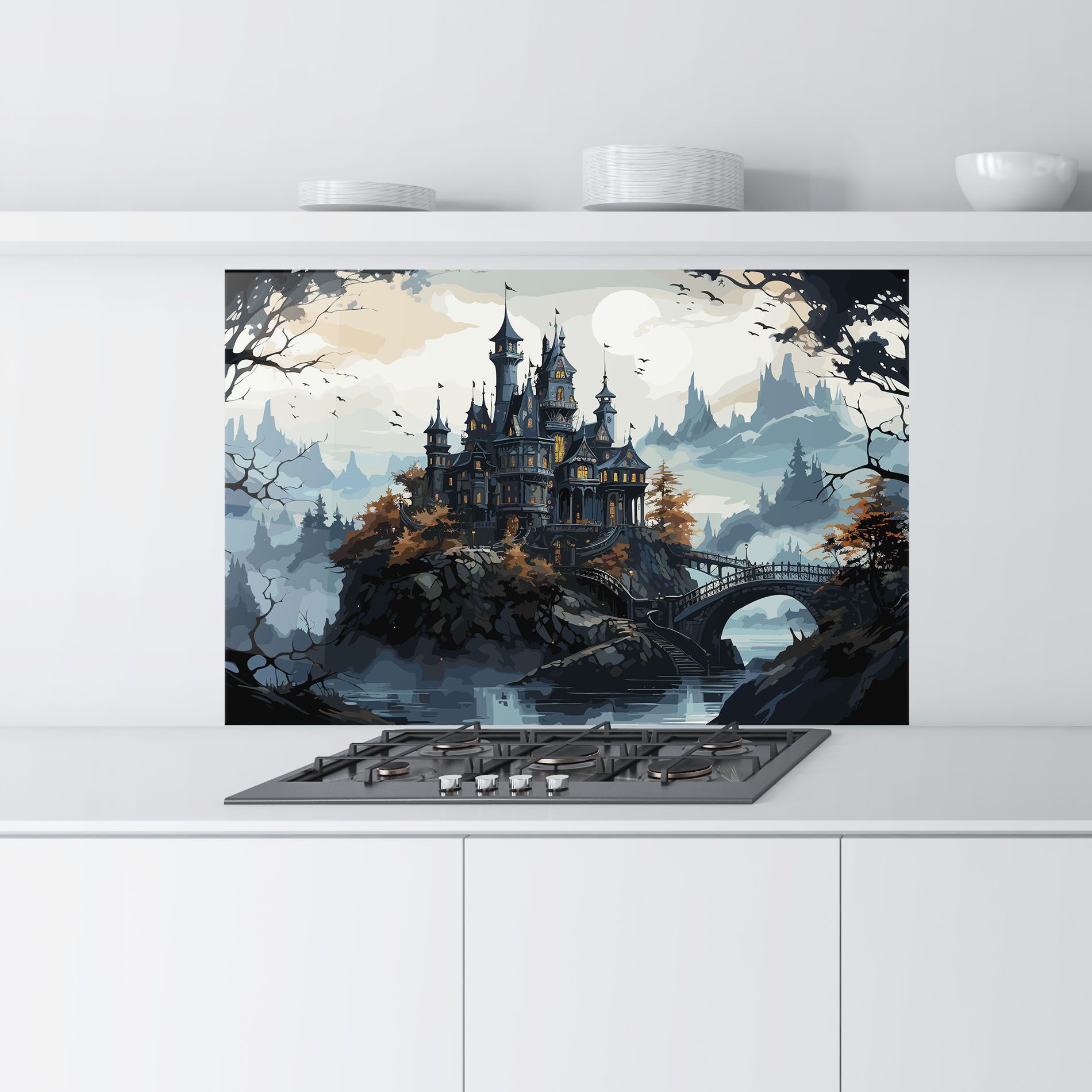 Grey Big Castle mockup 9