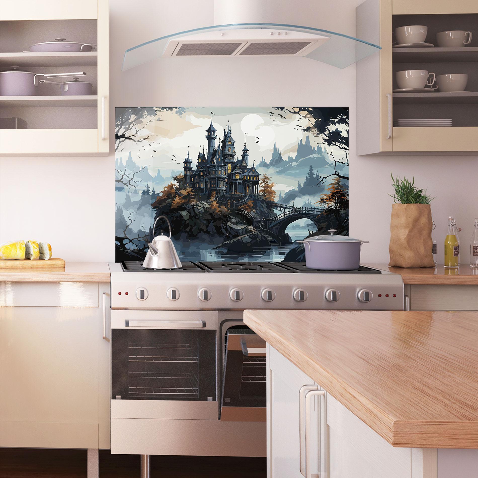 Panou Sticla Bucatarie Grey Big Castle mockup 1