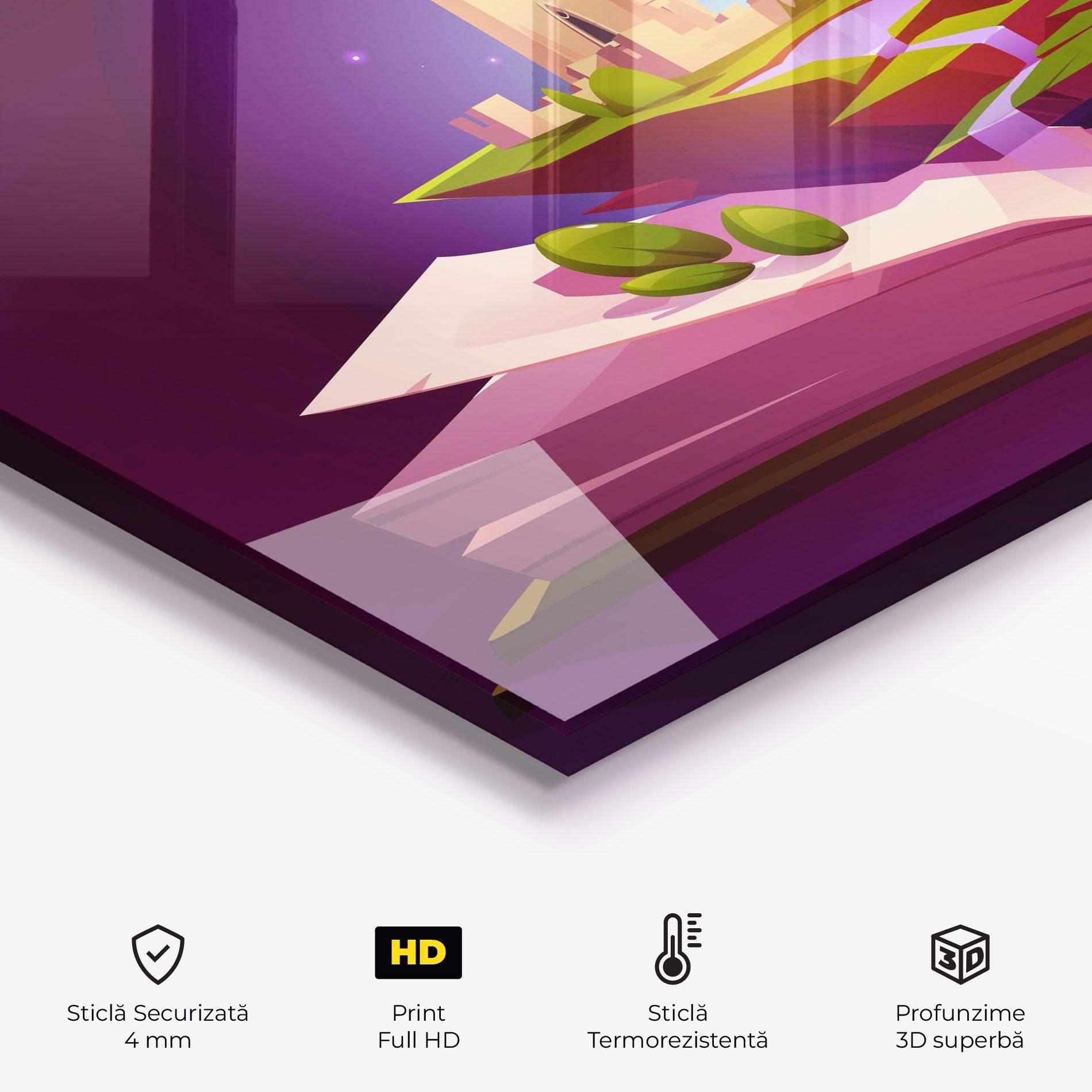 Panou Sticla Bucatarie Book Castle mockup 2