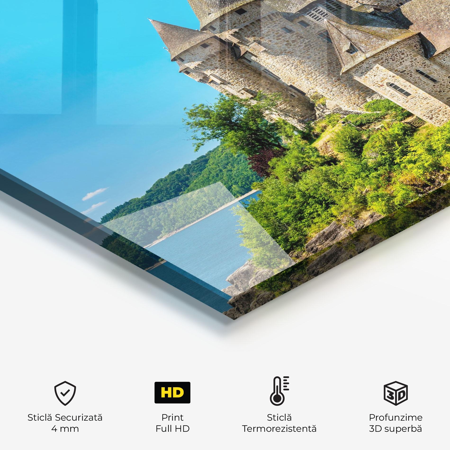 Panou Sticla Bucatarie Medieval Castle France mockup 2