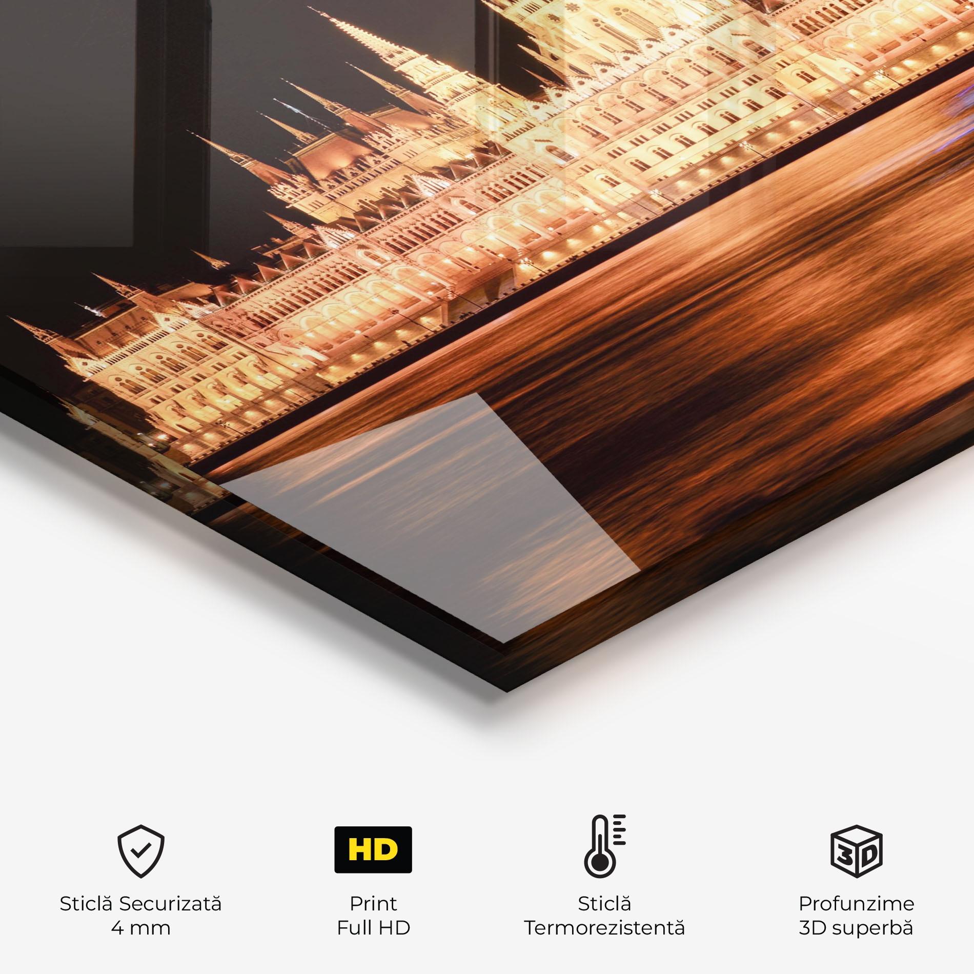 Panou Sticla Bucatarie Night Reflection mockup 2