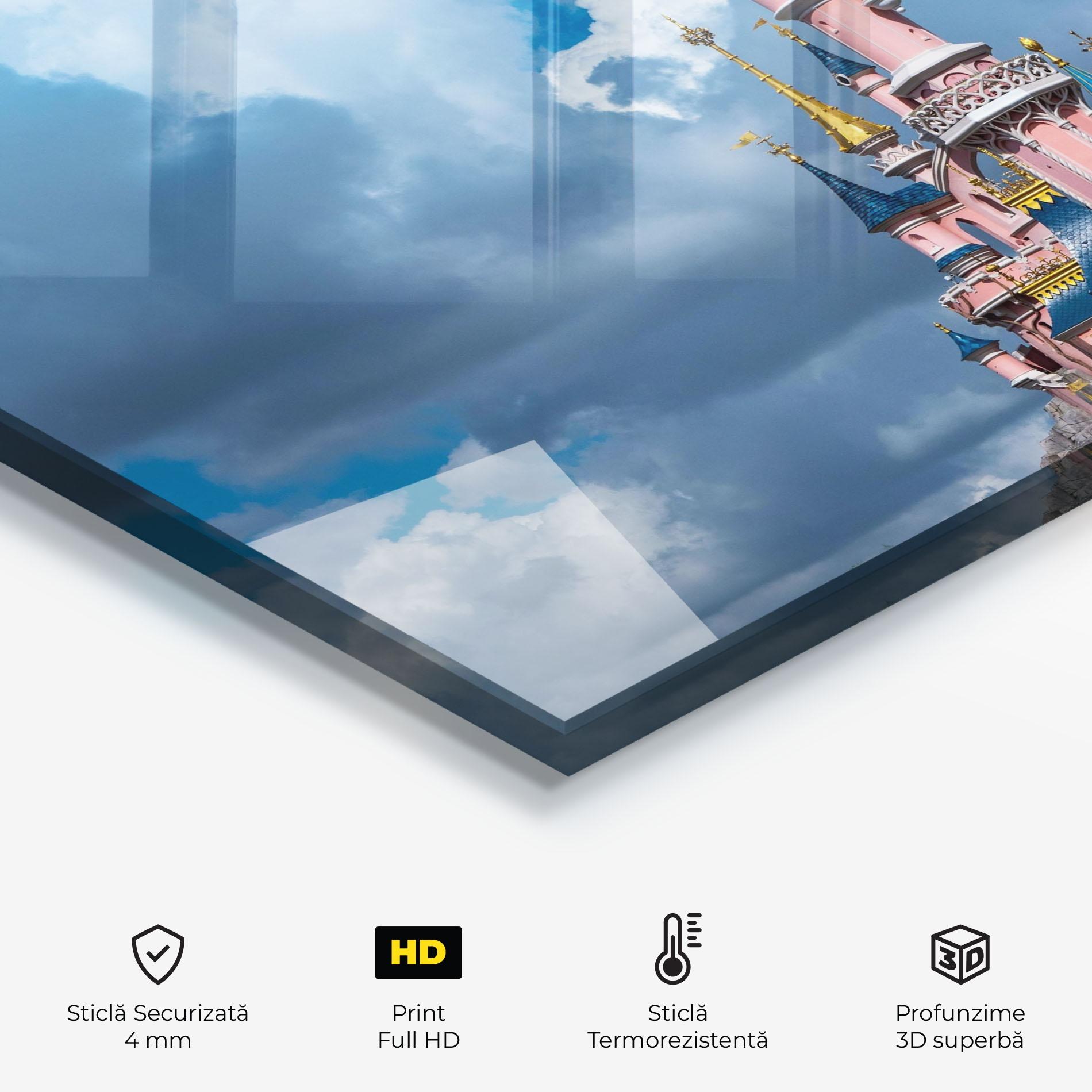 Panou Sticla Bucatarie Paris Castle mockup 2