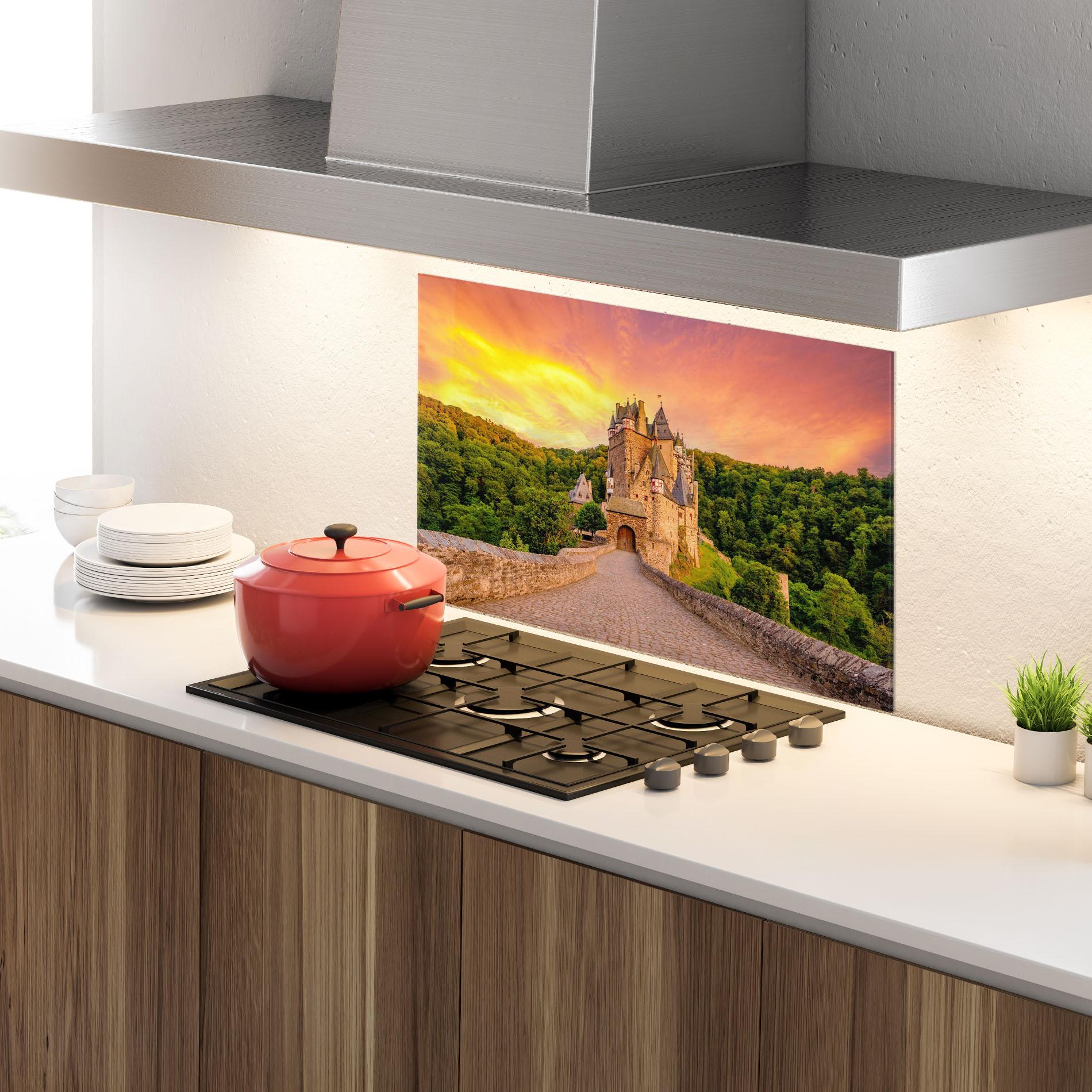 Panou Sticla Bucatarie Burg Eltz Castle mockup 4