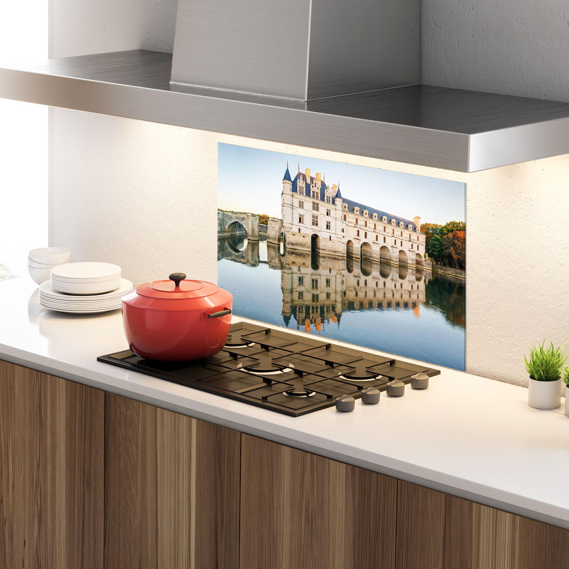 Panou Sticla Bucatarie Chateau Chenonceau Castle mockup 4