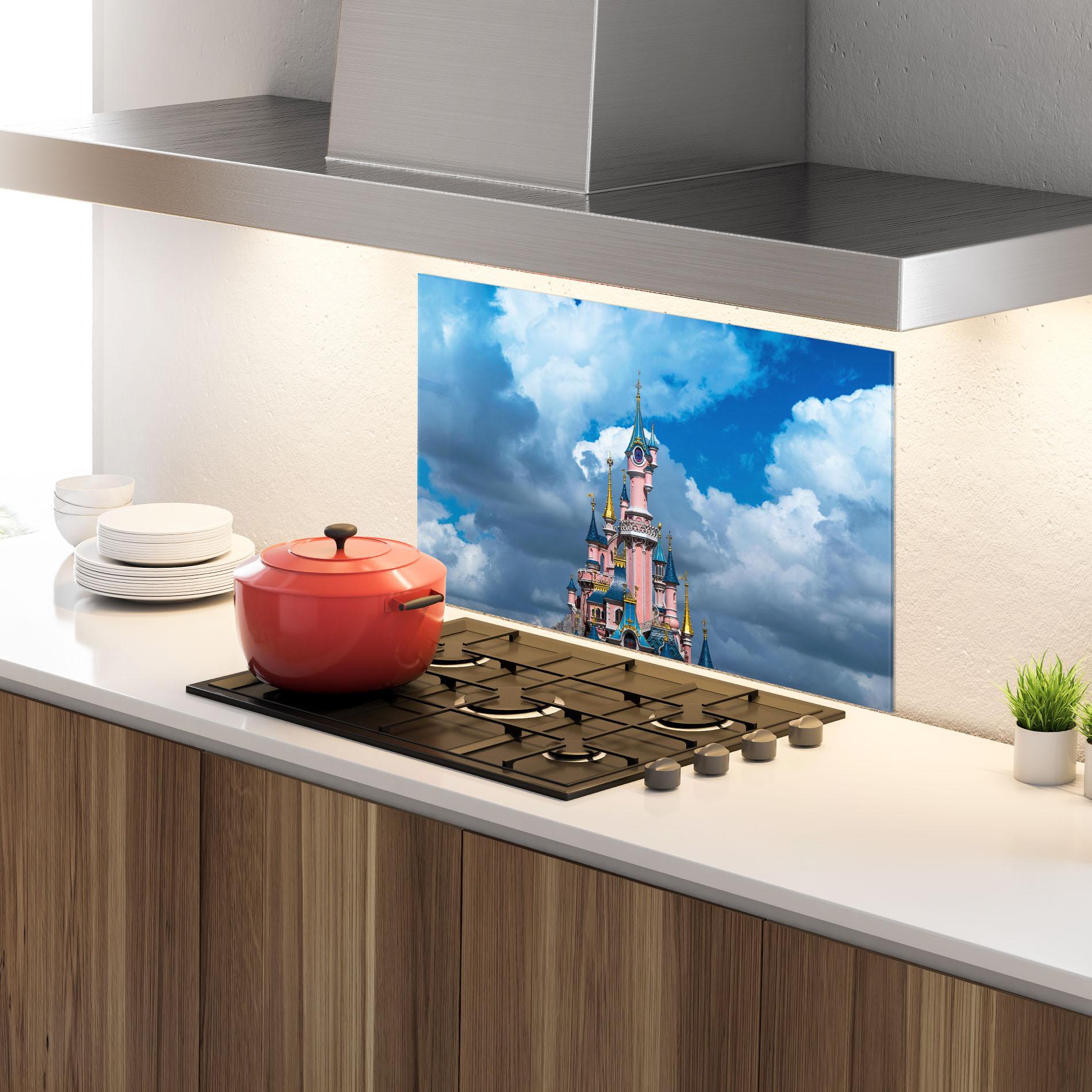 Panou Sticla Bucatarie Paris Castle mockup 4