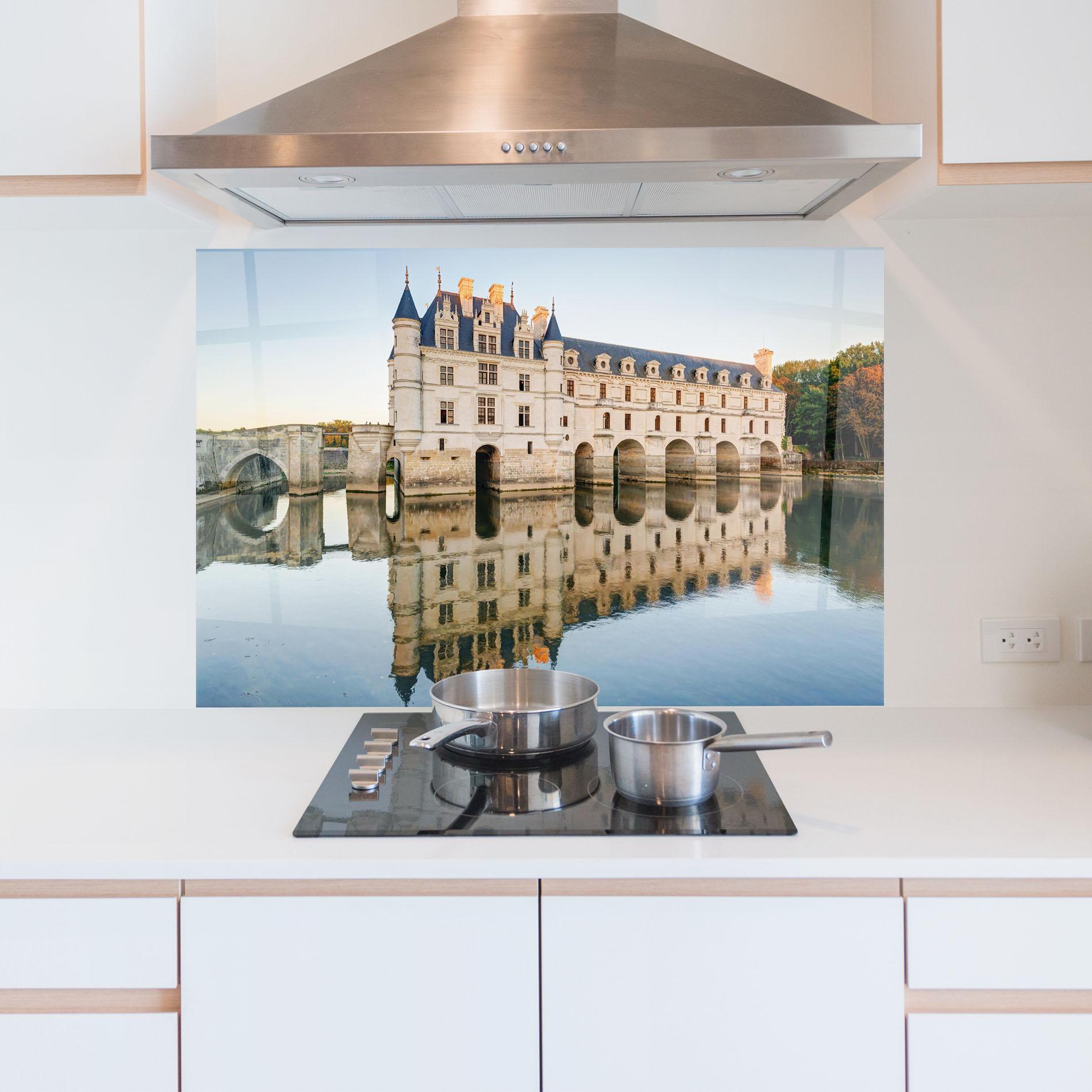 Panou Sticla Bucatarie Chateau Chenonceau Castle mockup 5
