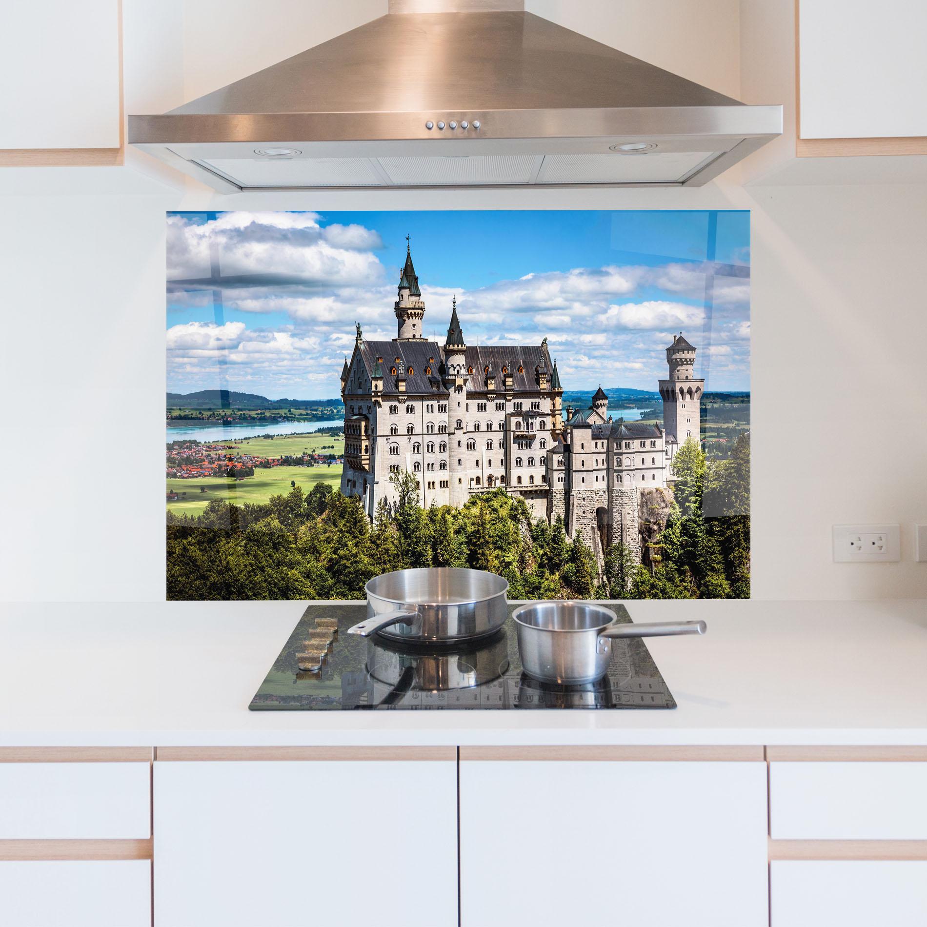 Panou Sticla Bucatarie Neuschwanstein Germany mockup 5