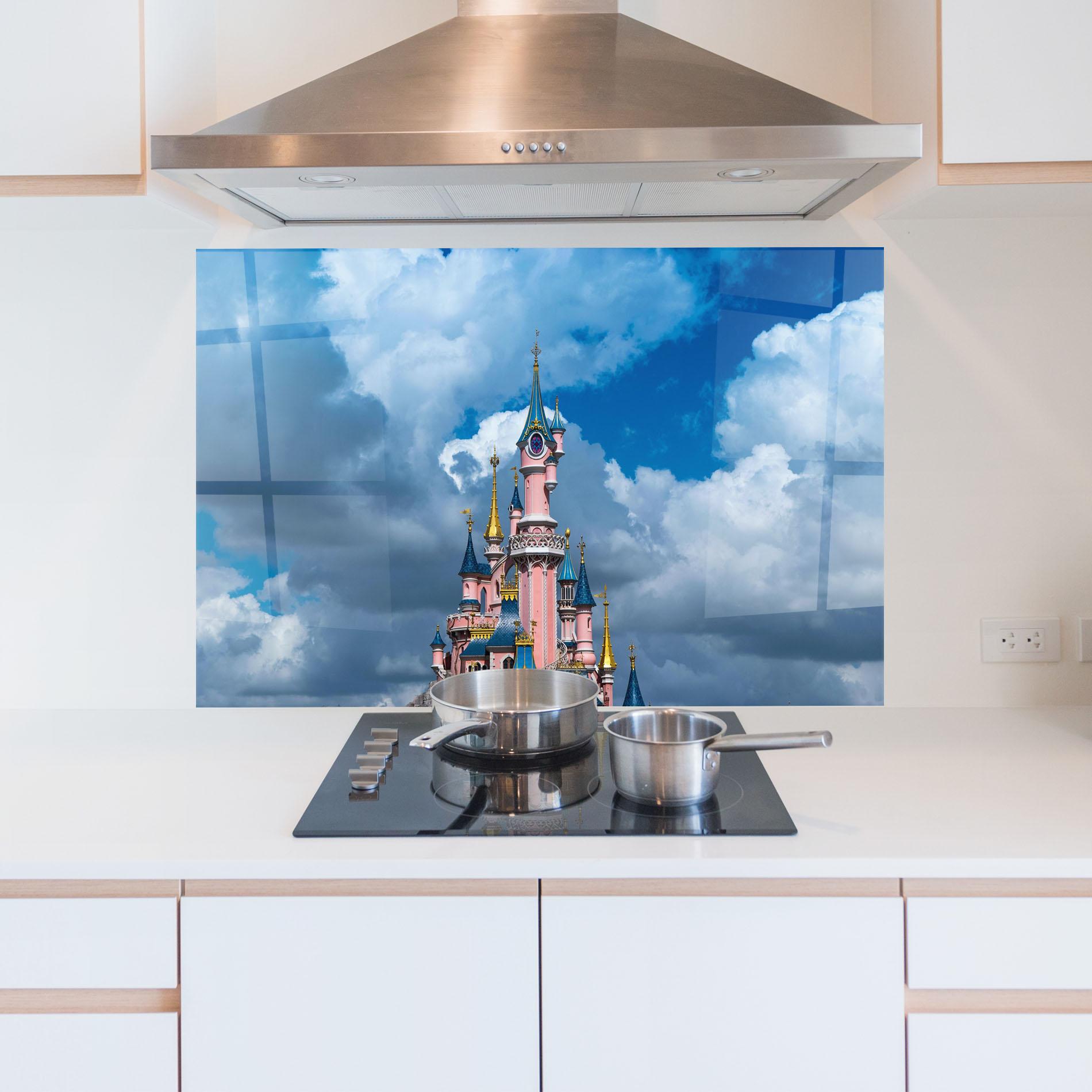 Panou Sticla Bucatarie Paris Castle mockup 5