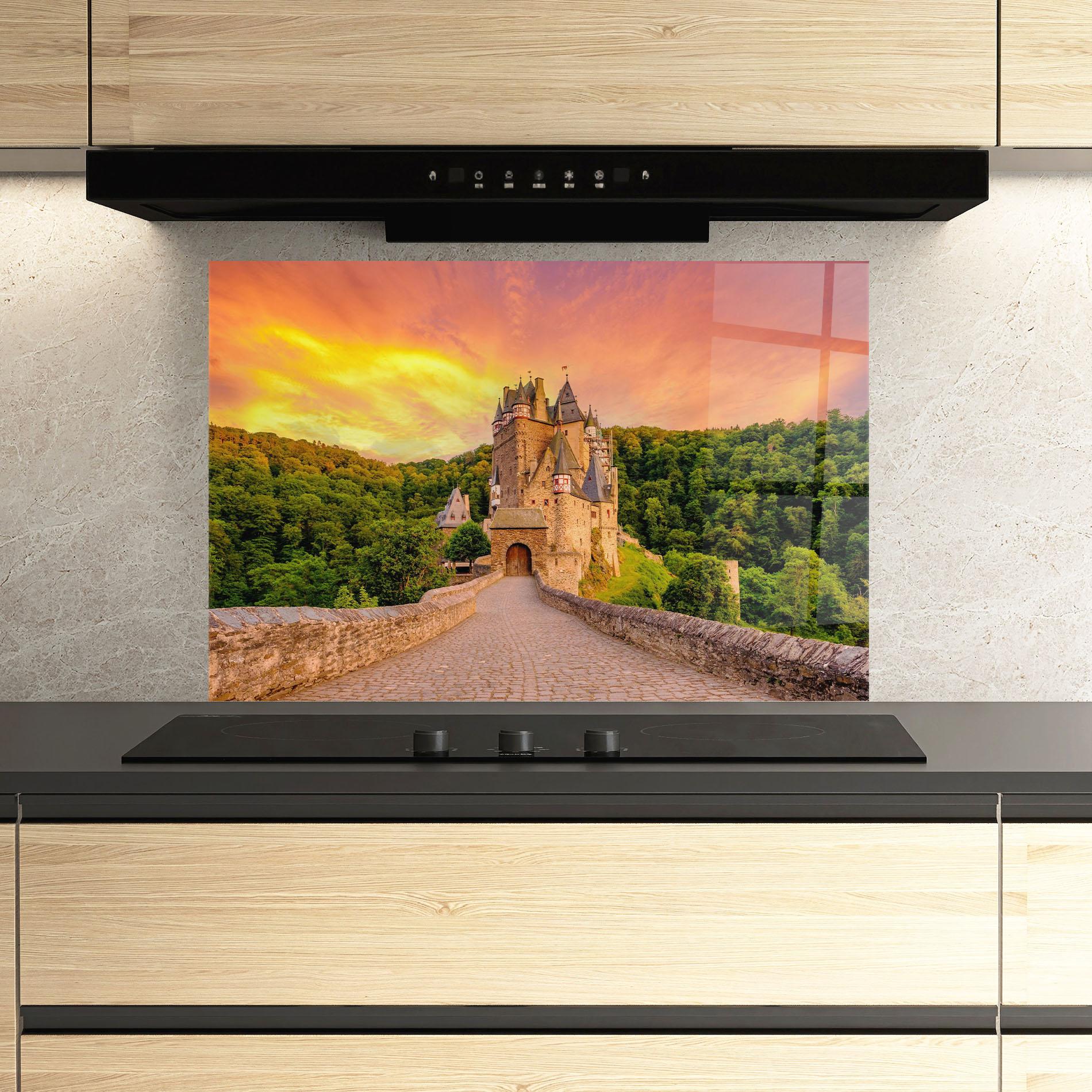 Panou Sticla Bucatarie Burg Eltz Castle mockup 3